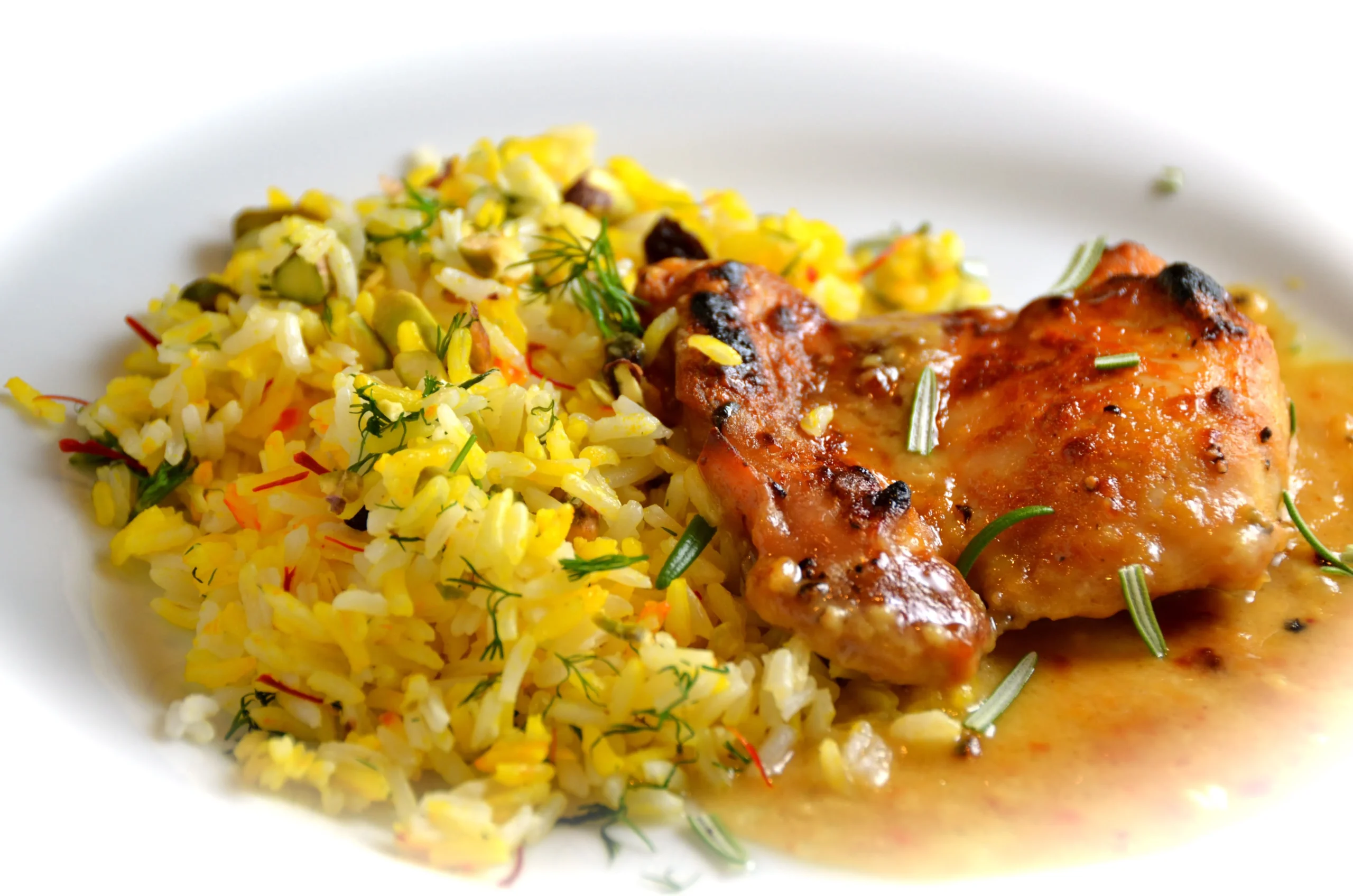 Chicken with Saffron Rice