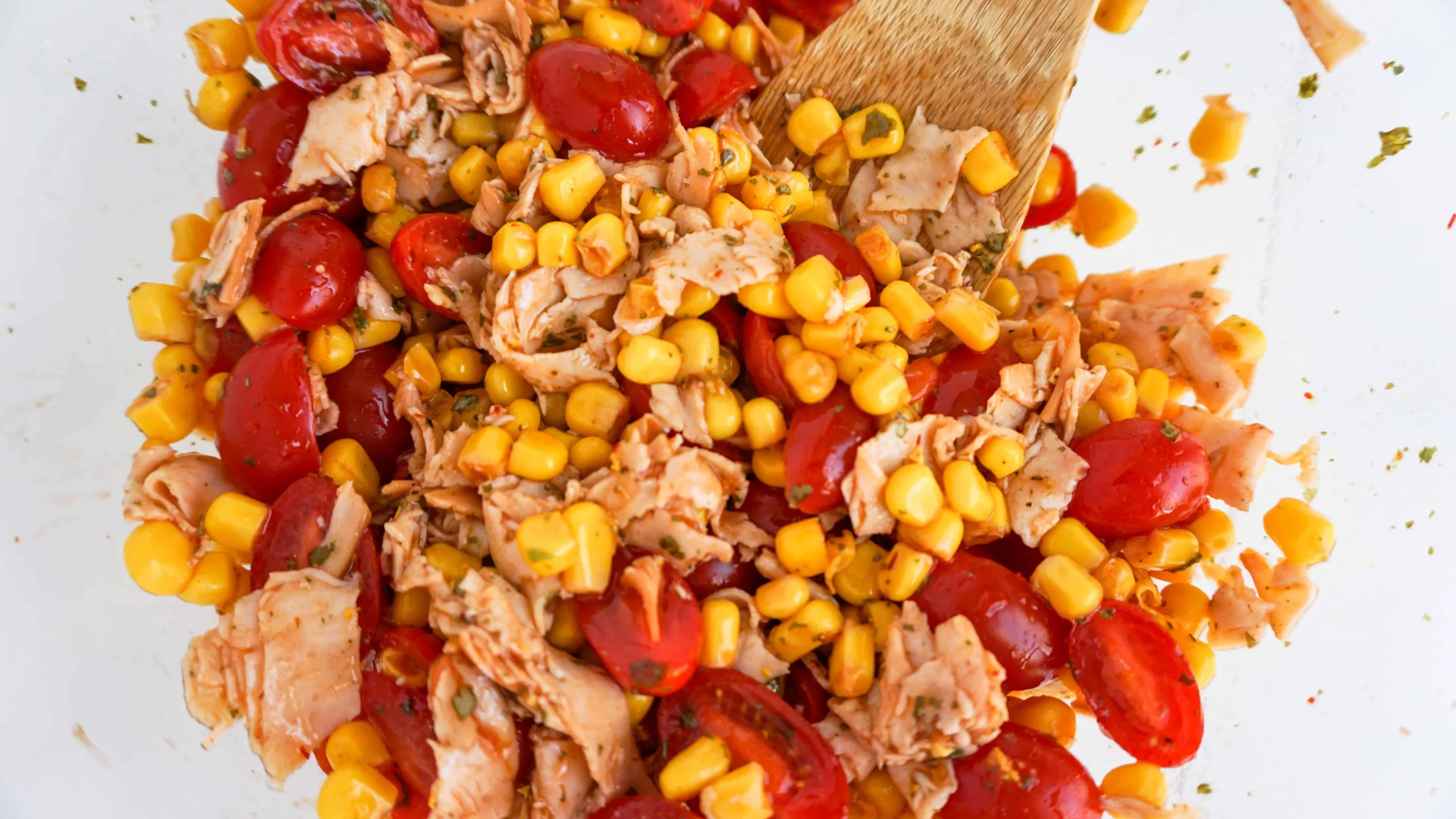 Chicken with Warm Tomato Corn Salad