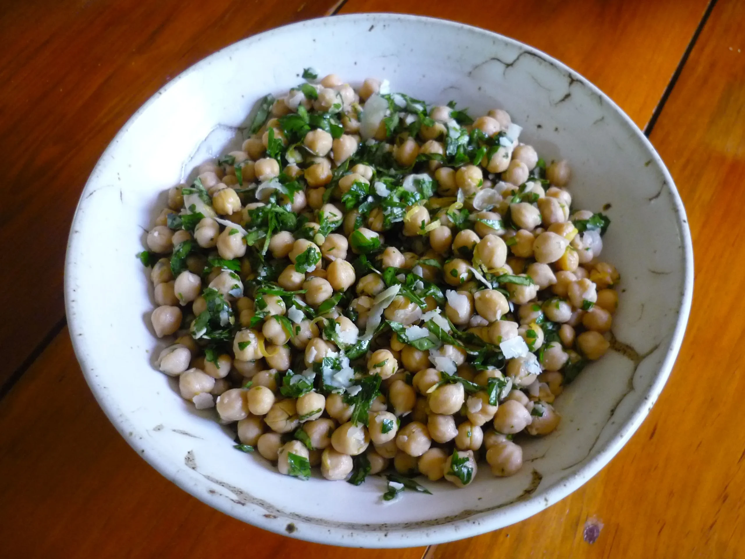 Chickpea Salad with Lemon, Parmesan, and Fresh Herbs
