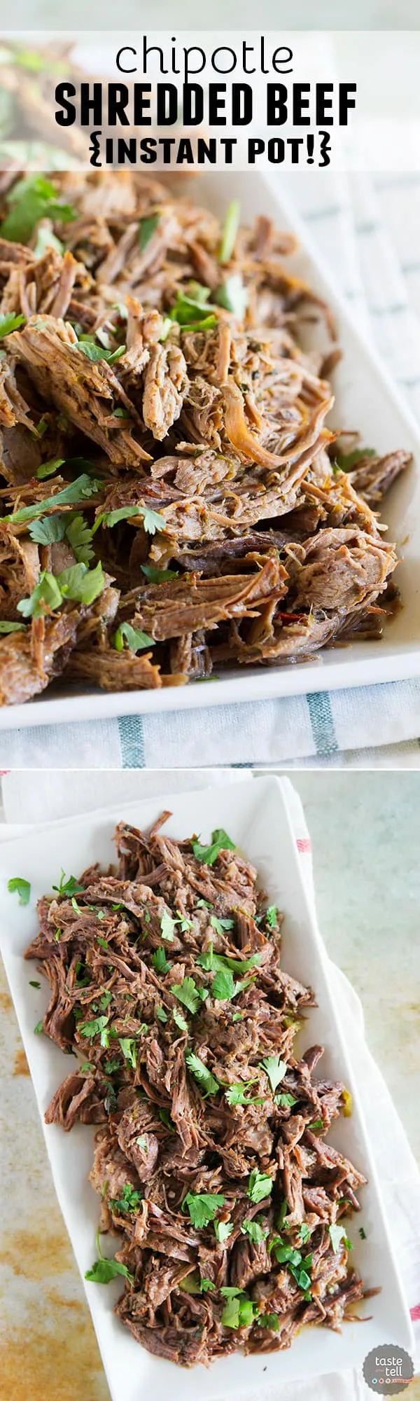 Chipotle Garlic Pressure Cooker Shredded Beef