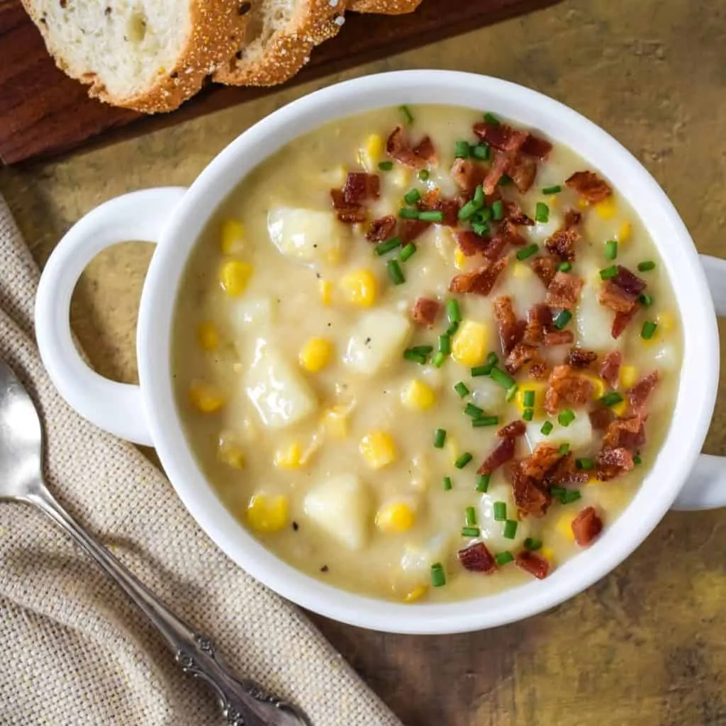 Chipotle Potato Corn Chowder with Pancetta
