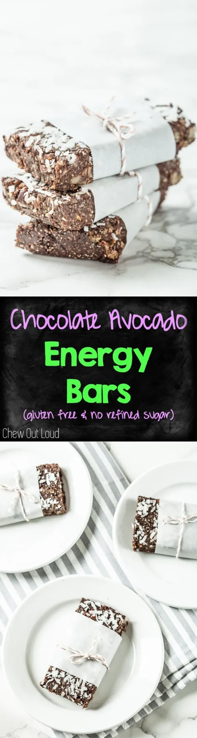Chocolate Avocado Energy Bars Gluten Free No Refined Sugar