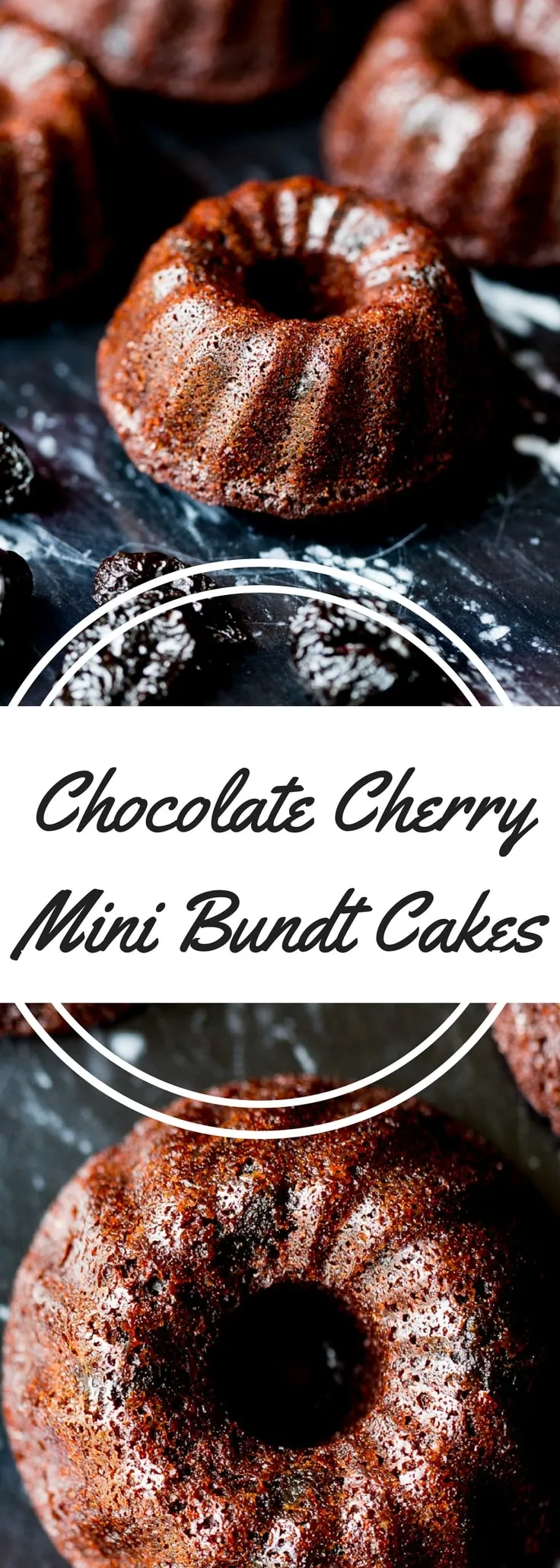 Chocolate Cherry Mini Bundt Cakes