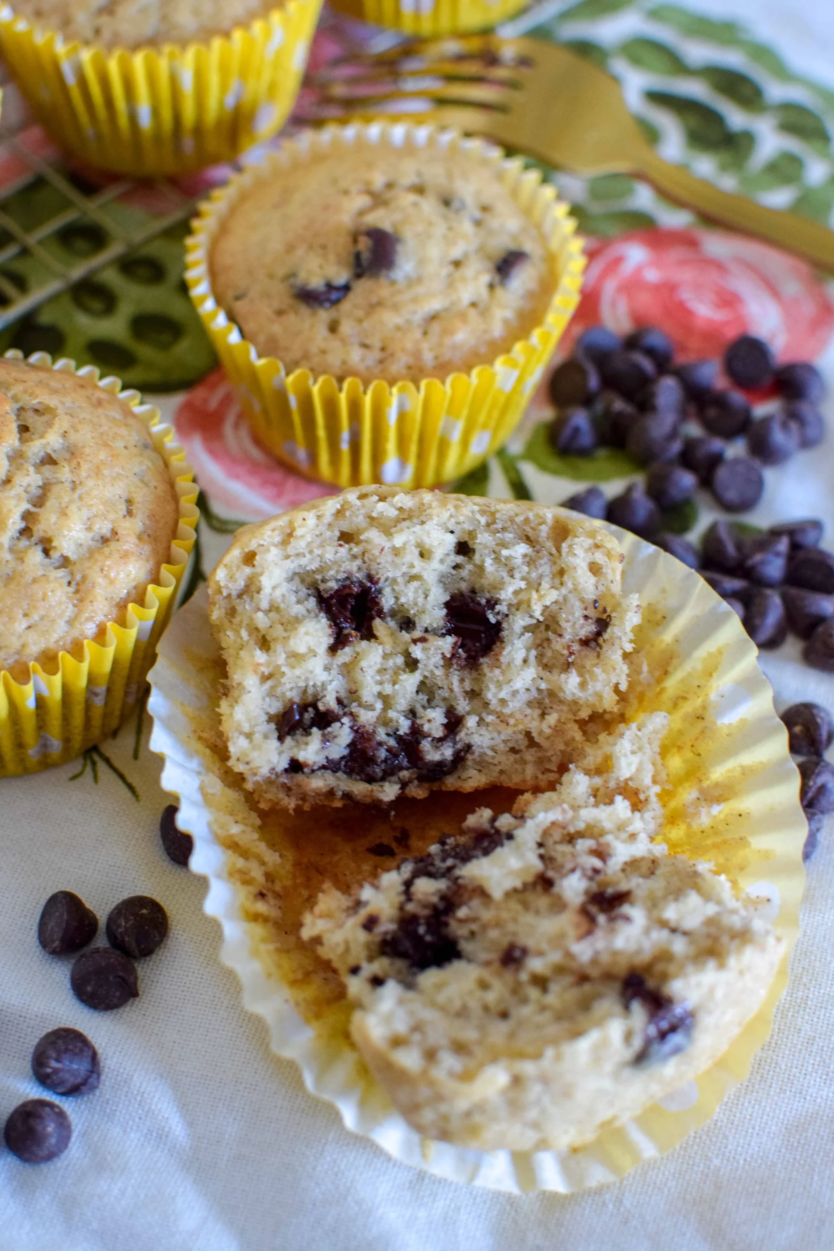 Chocolate Chip Ricotta Banana Bread Muffins