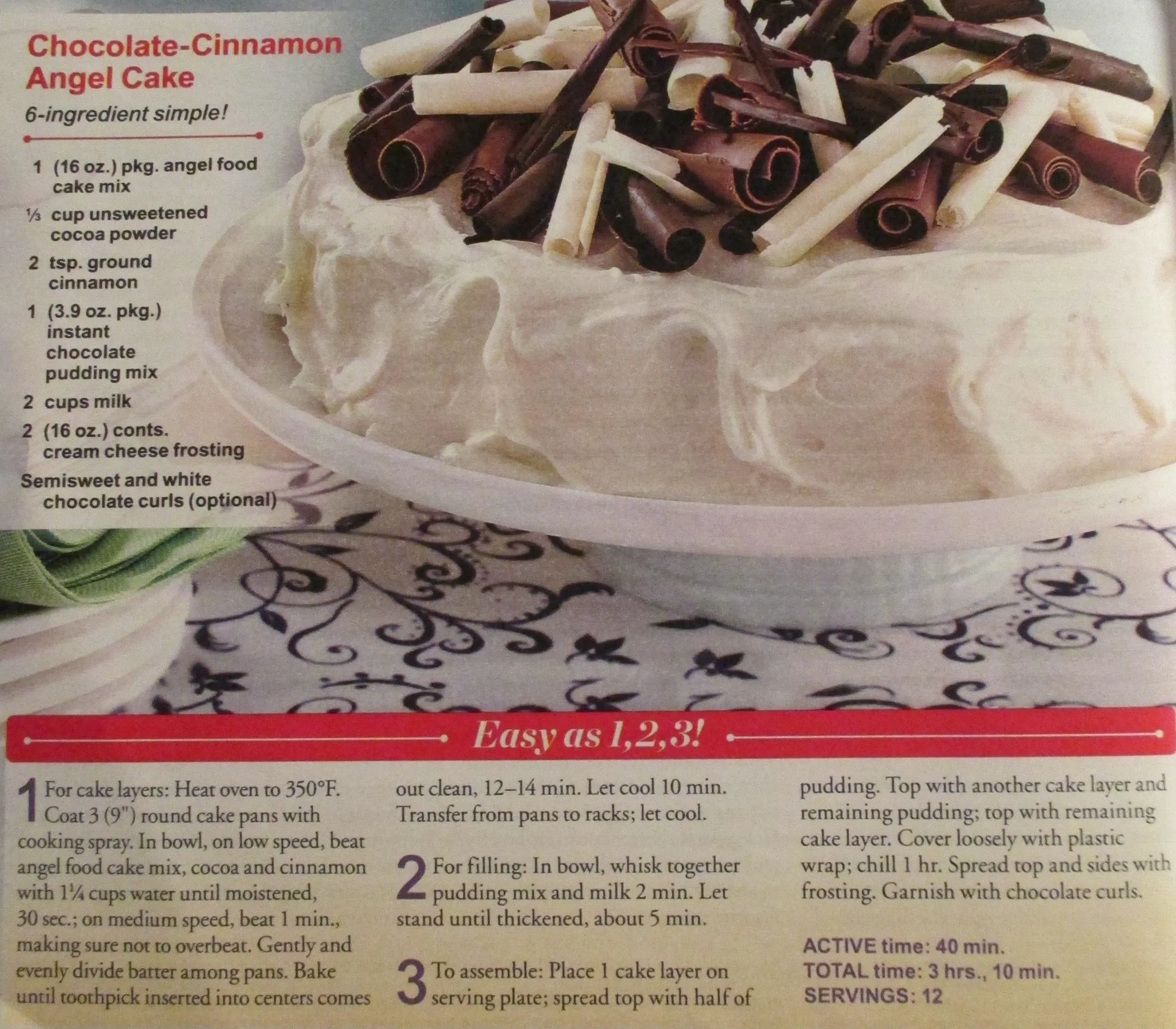 Chocolate Cinnamon Angel Cake