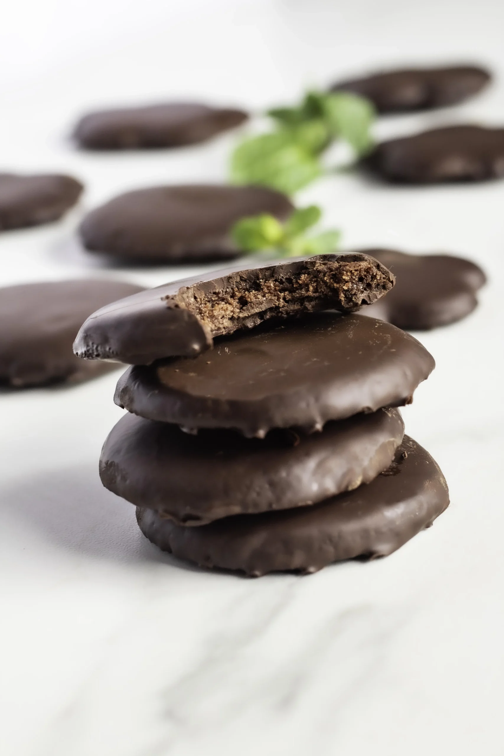 Chocolate Cookies with Thin Mints