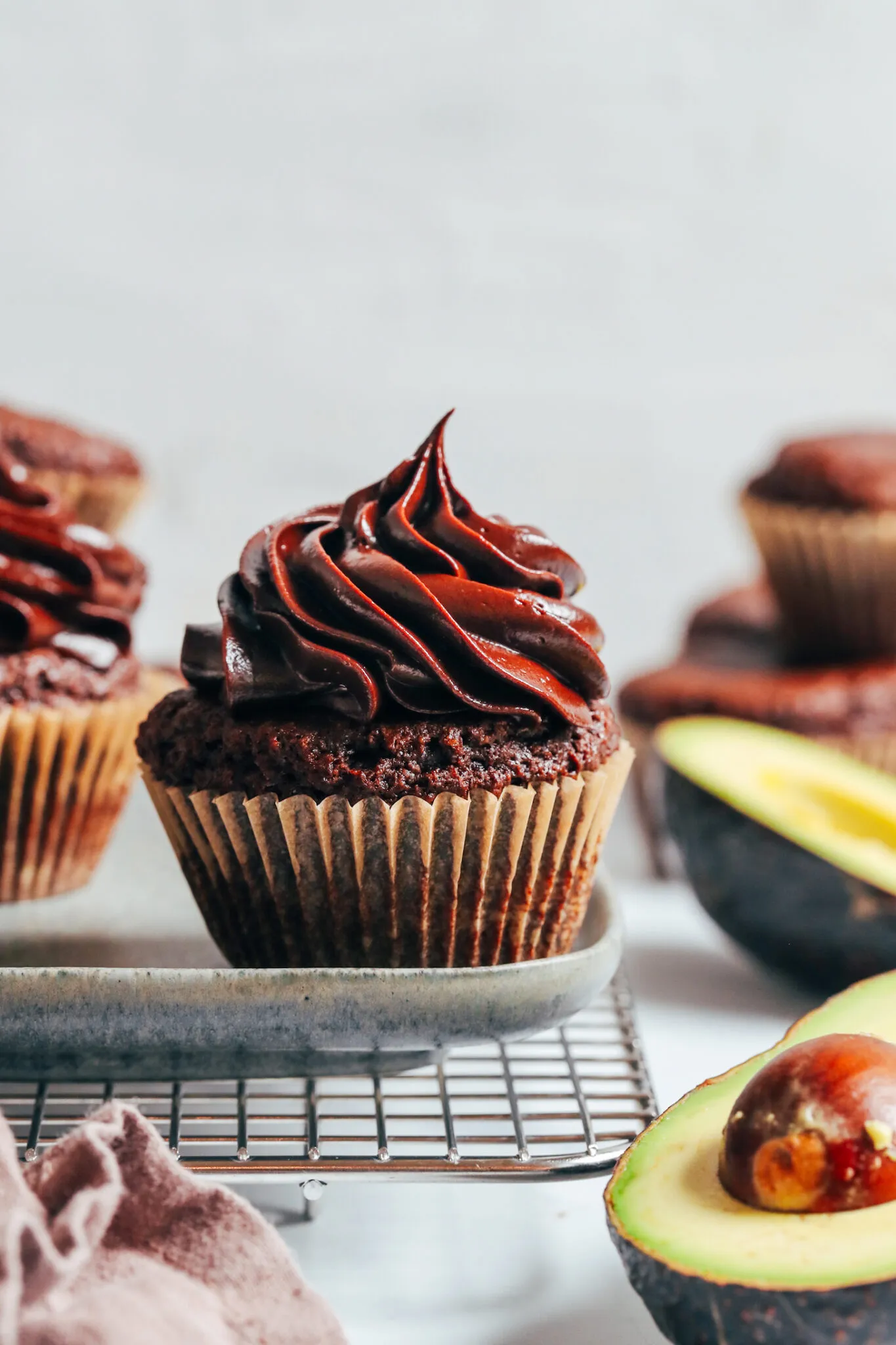 Chocolate Cupcakes Avocado Frosting Vegan
