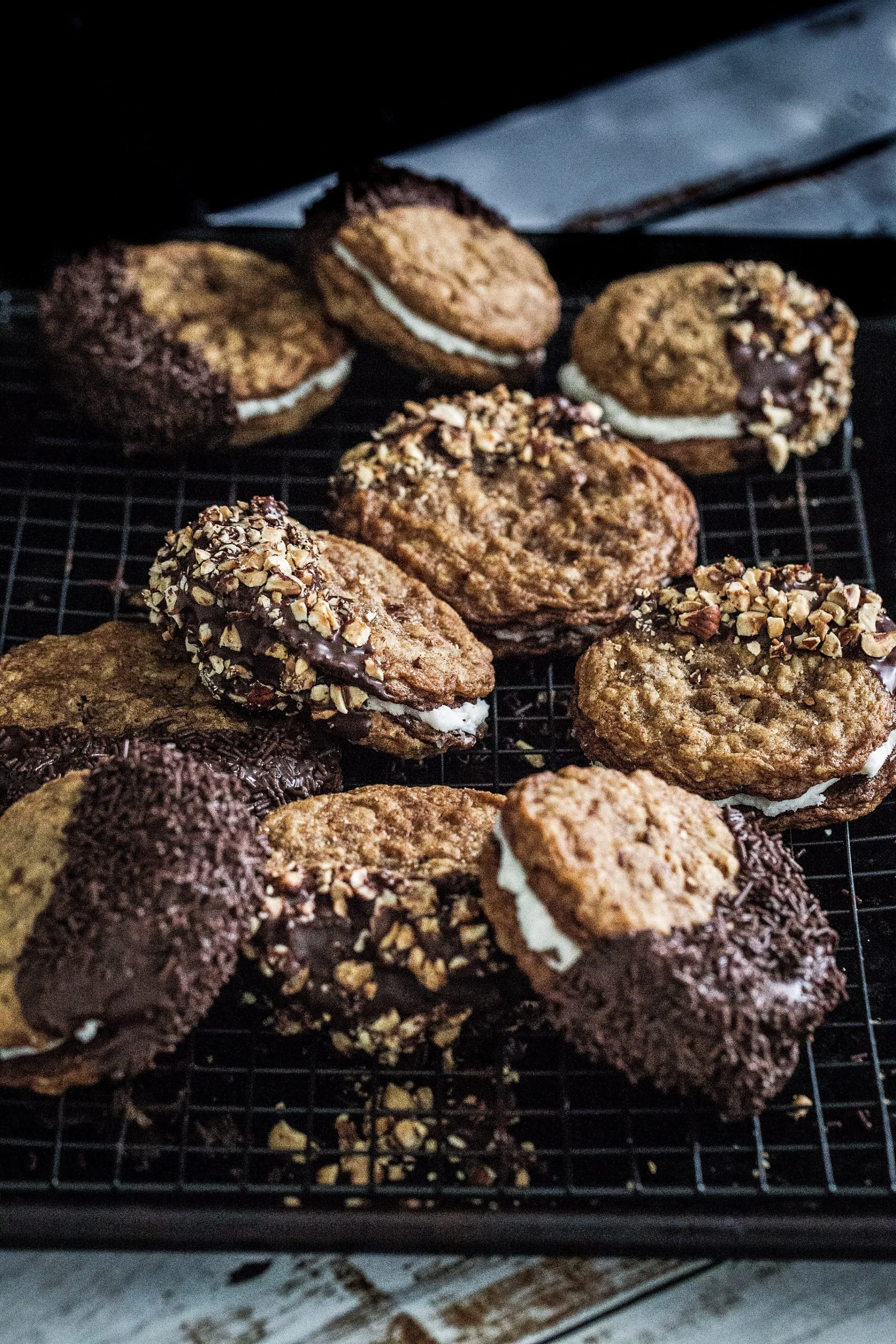 Chocolate Dipped Oatmeal Cream Pies