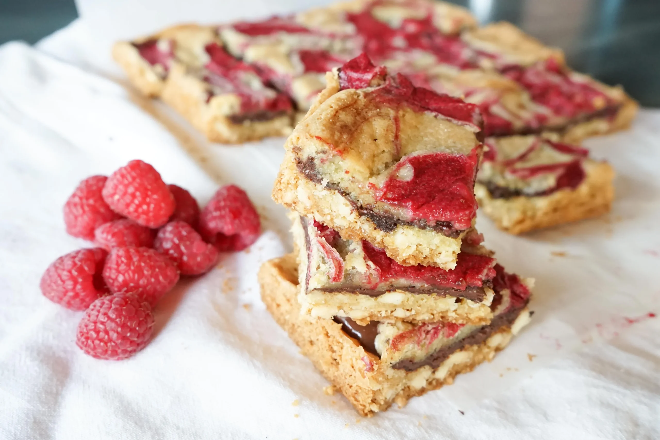 Chocolate Raspberry Almond Bars