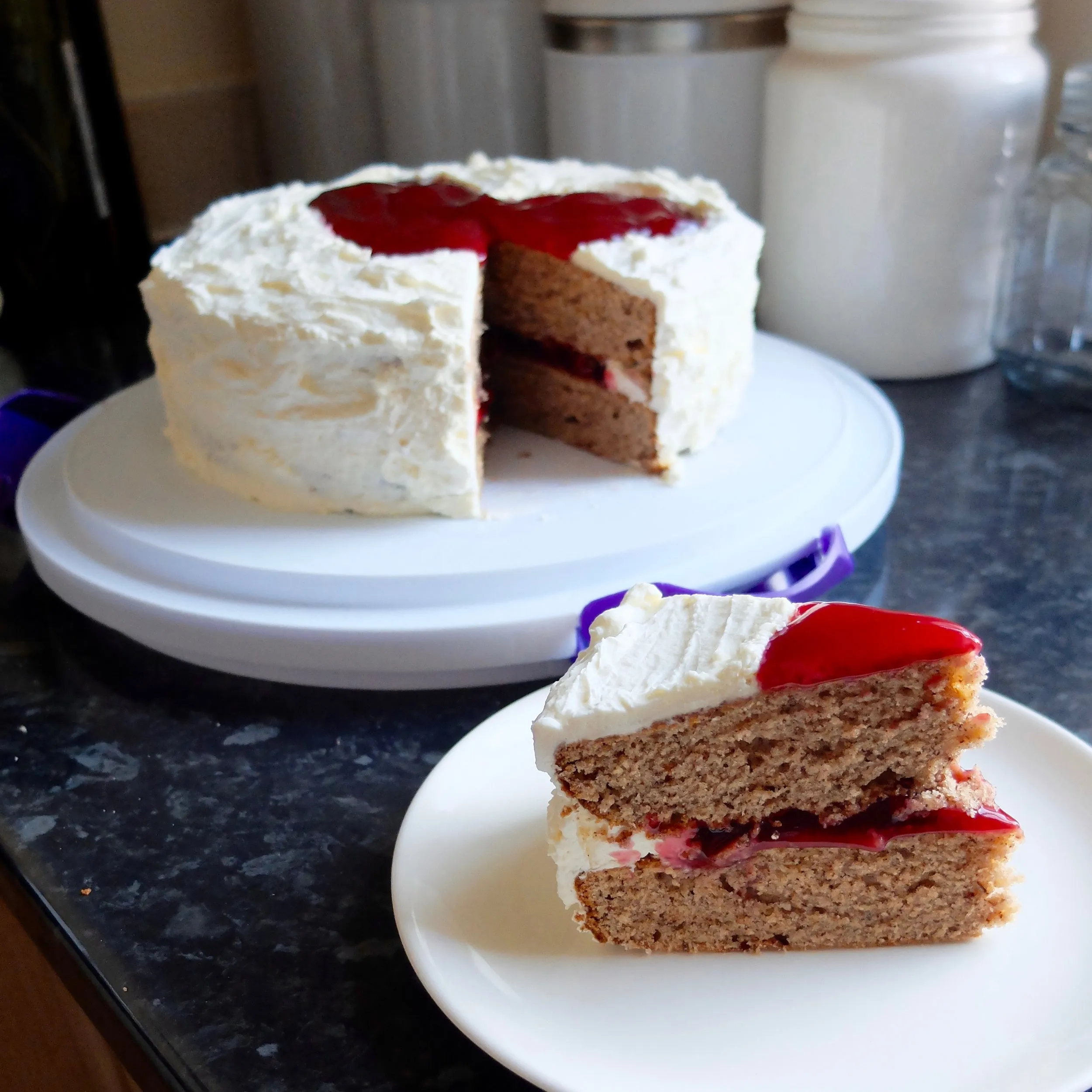Chocolate Torte with Bourbon Cherry Whipped Cream