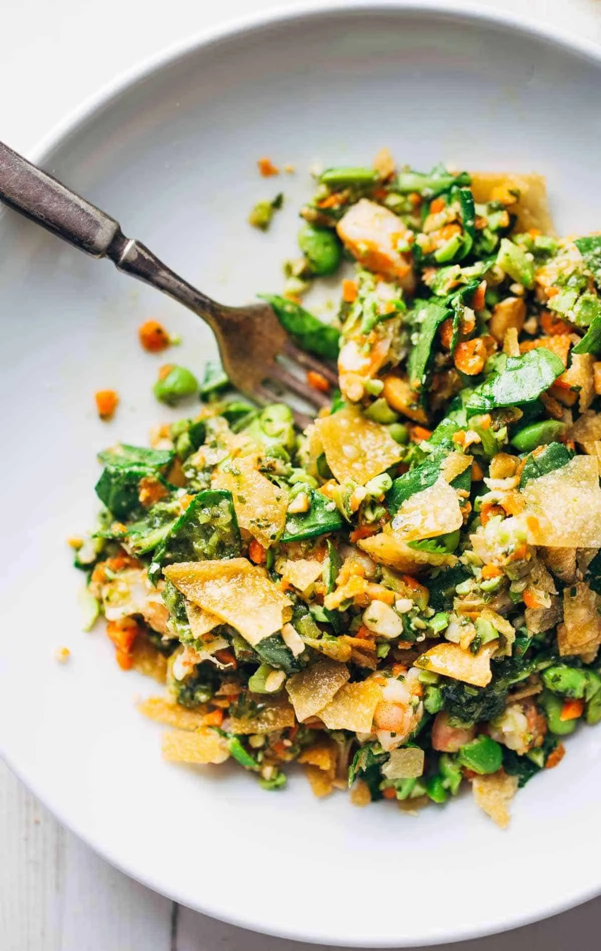 Chopped Thai Shrimp Salad with Garlic Lime Dressing