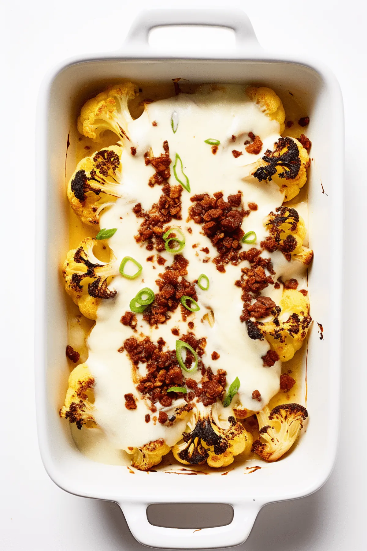 Chorizo Green Chili Cauliflower Mac Cheese Low Carb