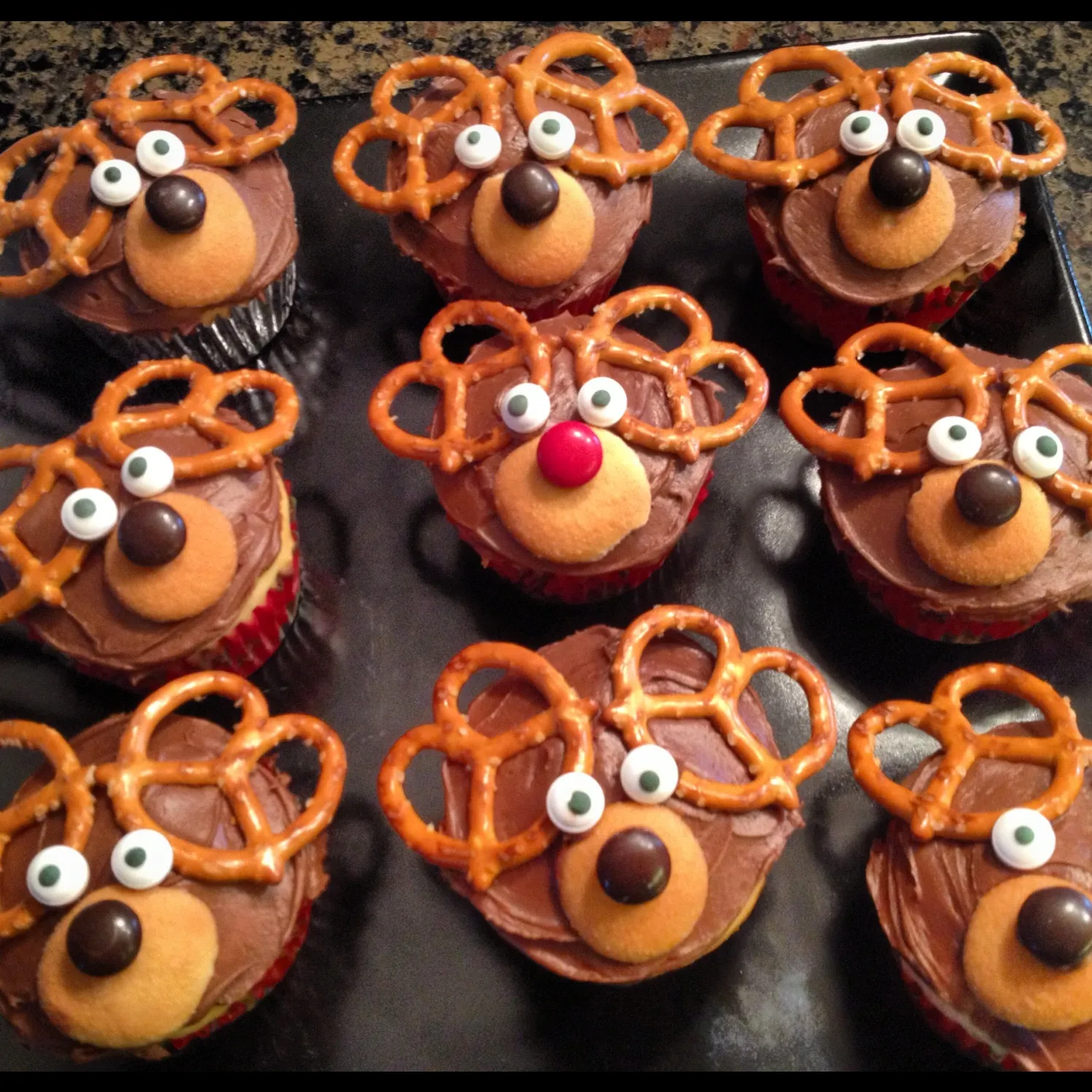 Christmas Cupcakes Easy Chocolate Reindeer