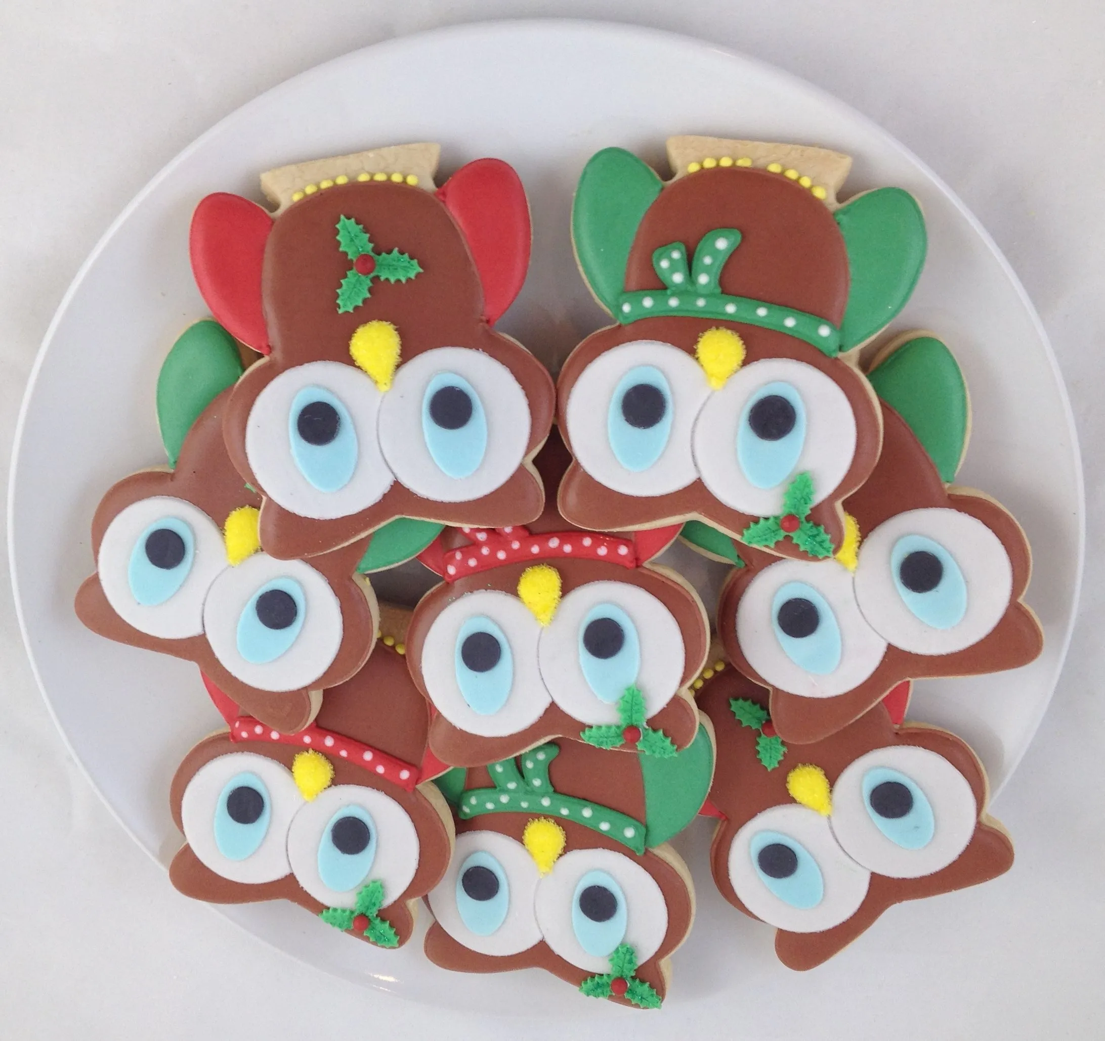 Christmas Woodland Owl Cookies