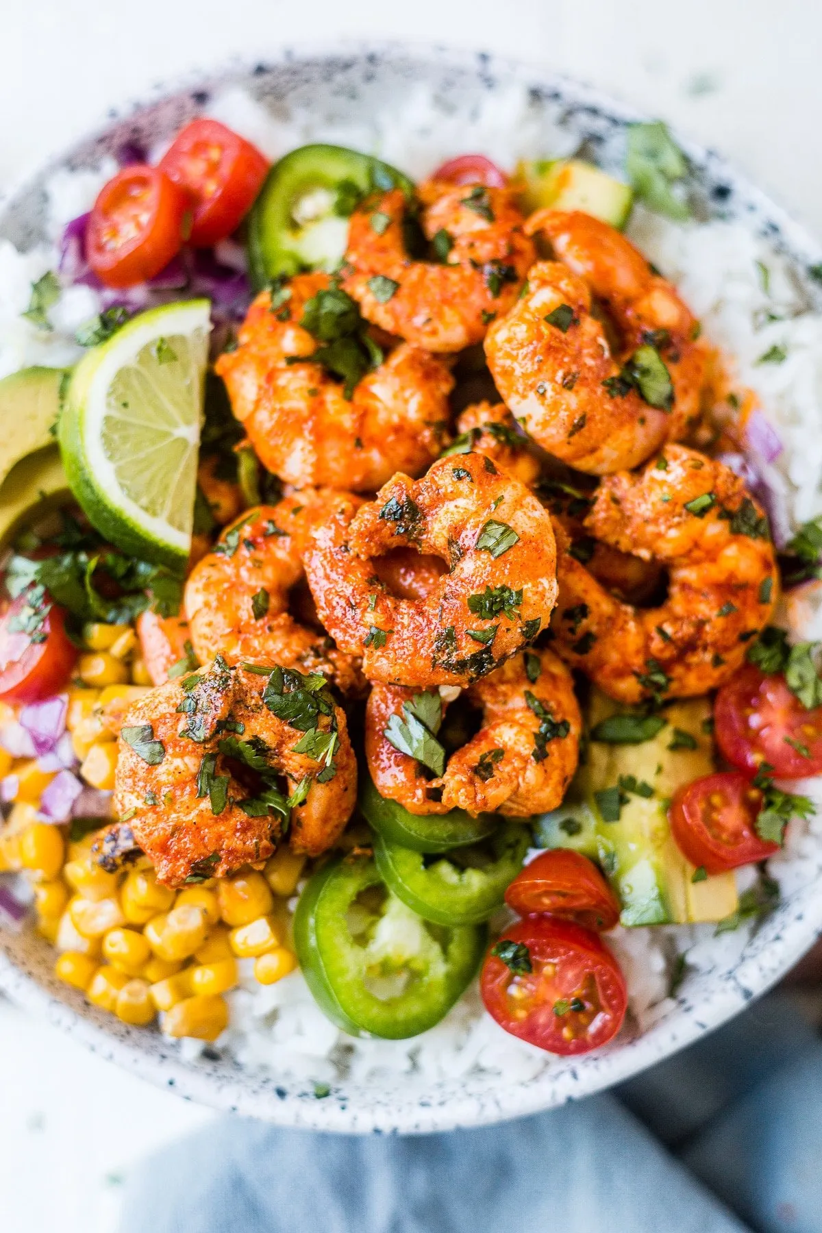 Cilantro Chili Lime Shrimp Bowl