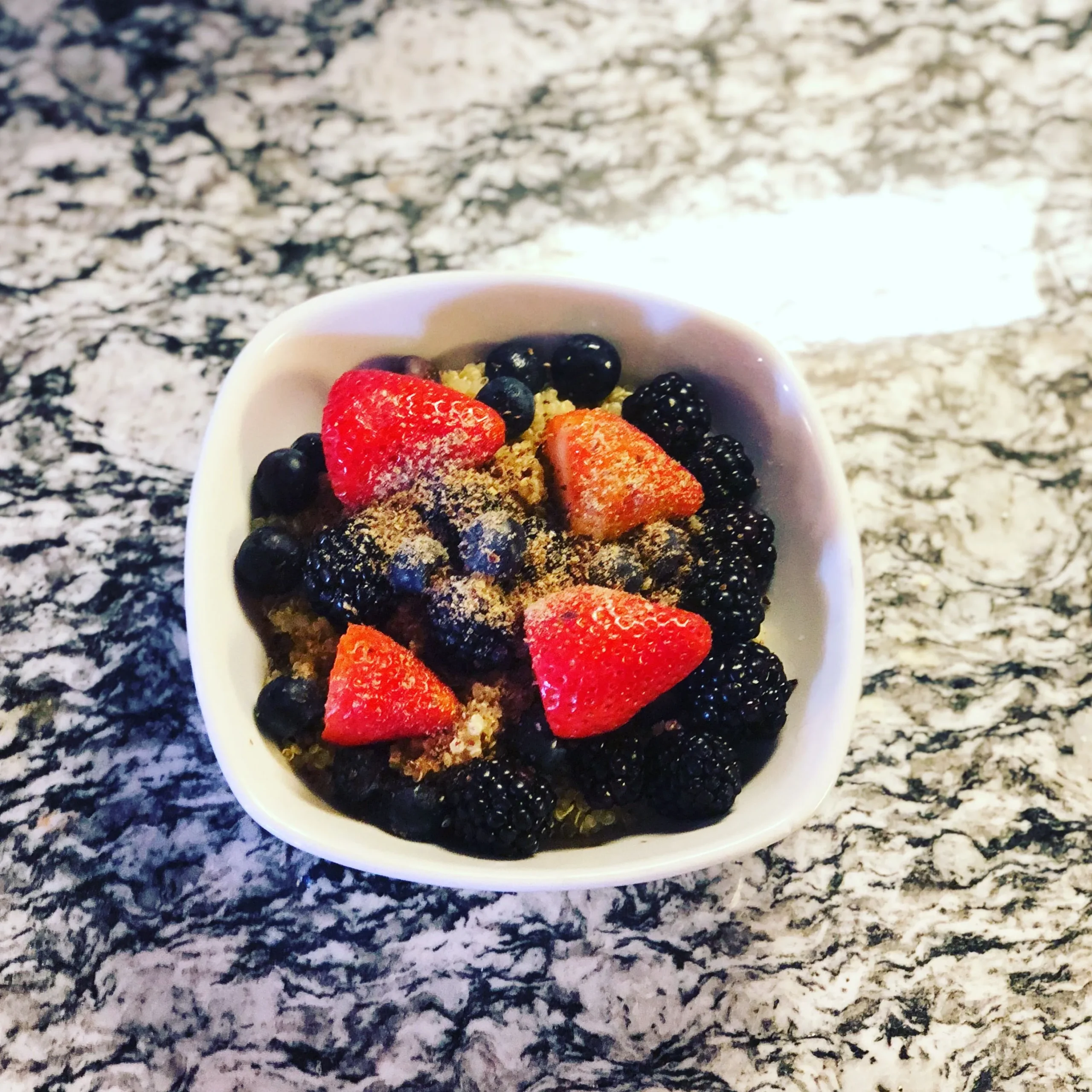 Cinnamon and Blackberry Breakfast Quinoa