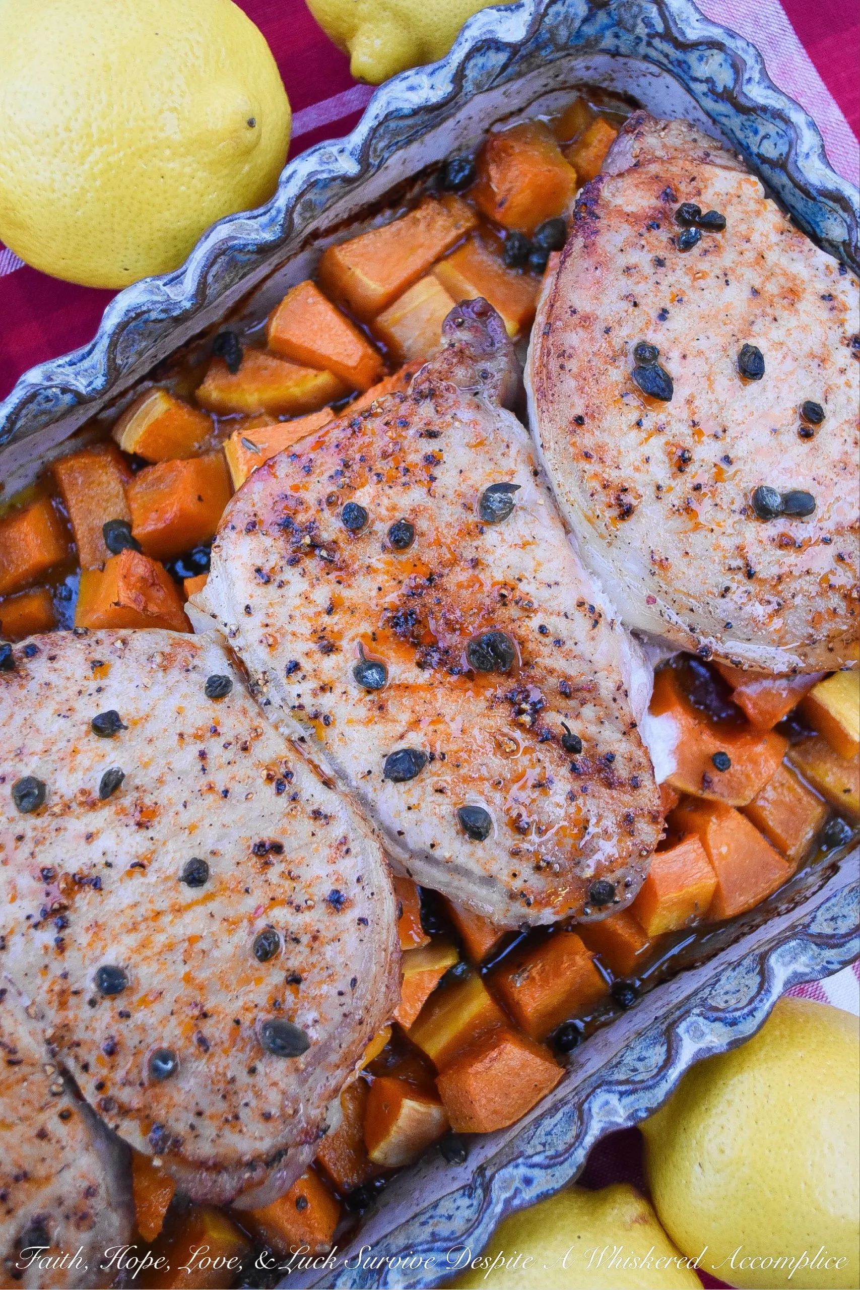 Citrus Brined Pork Chops with Butternut Squash Puree