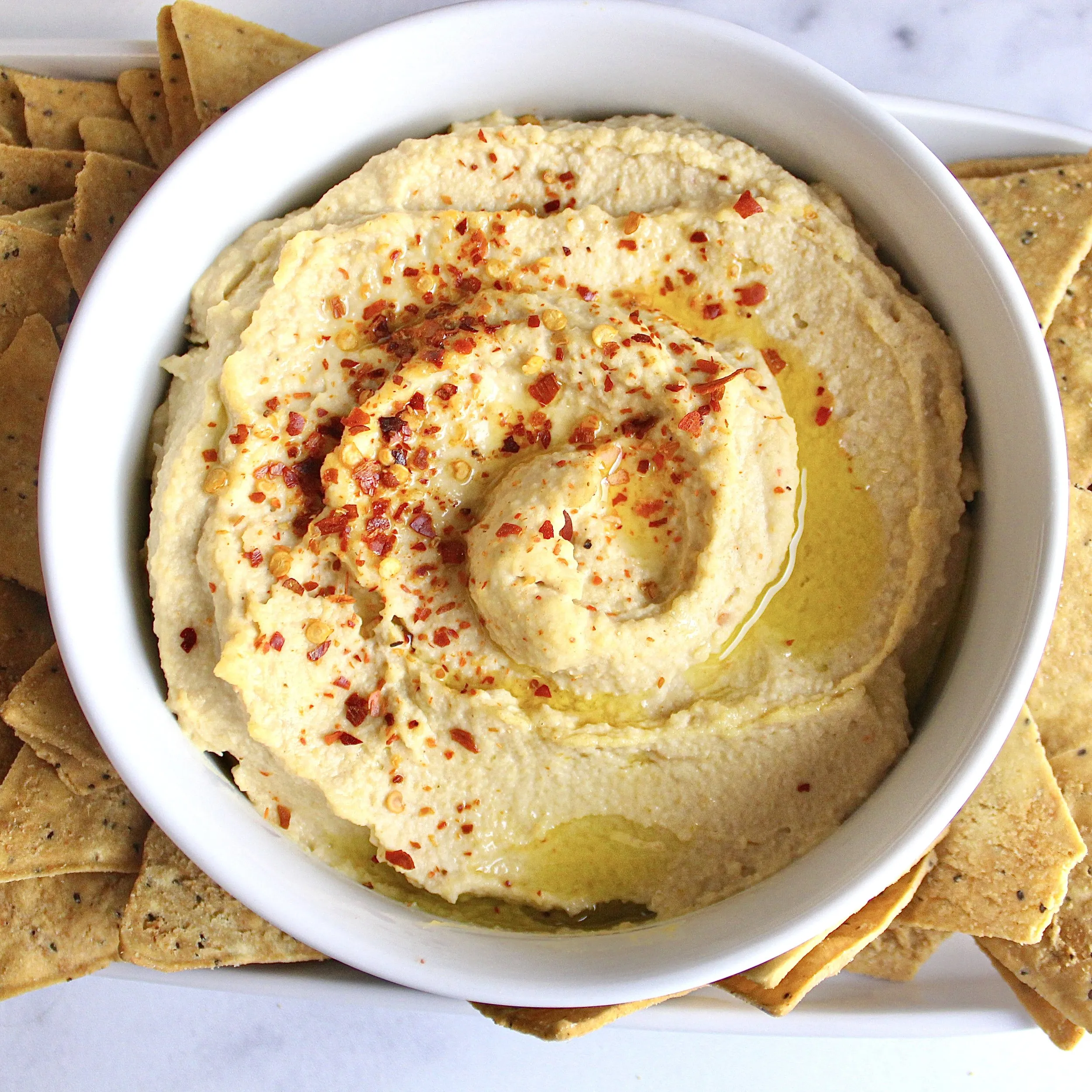 Classic Hummus Zaatar Chickpea Topping