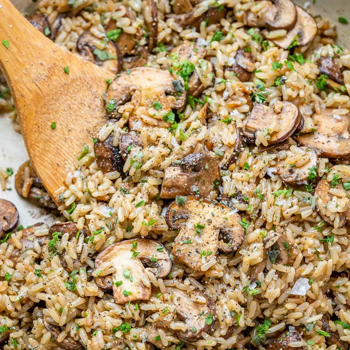 Clean Eating Mushroom Brown Rice Bowl