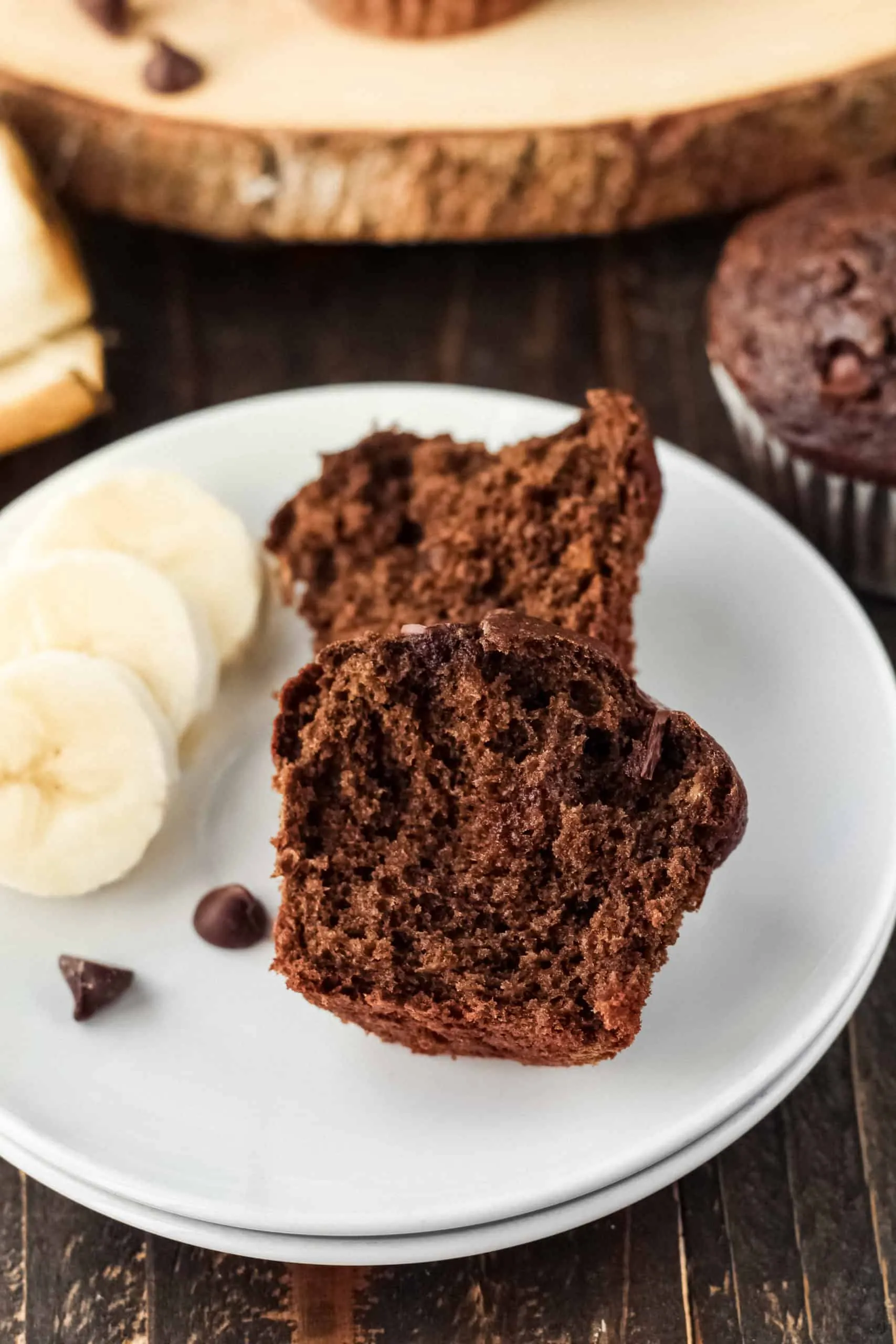Cocoa Banana Oat Muffins