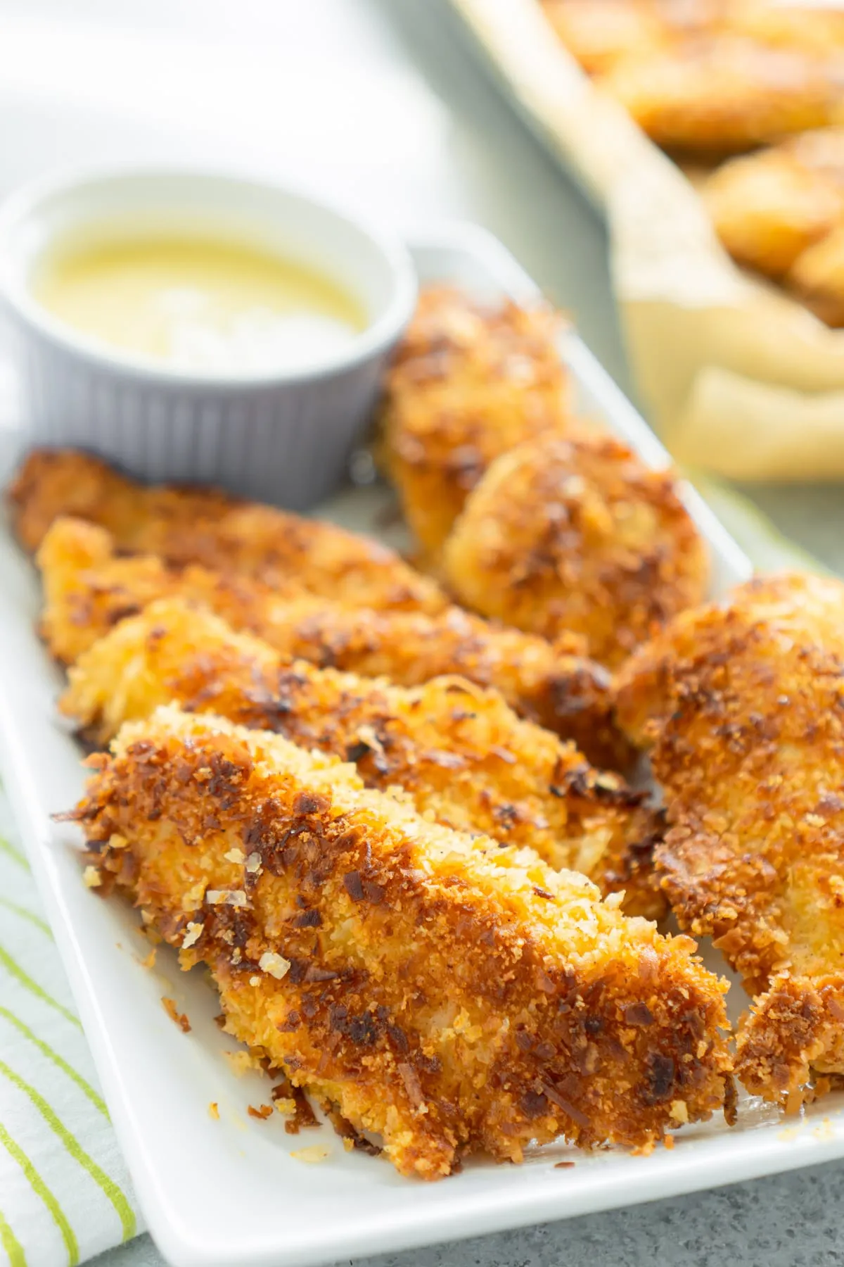 Coconut Chicken Strips with Pina Colada Dipping Sauce