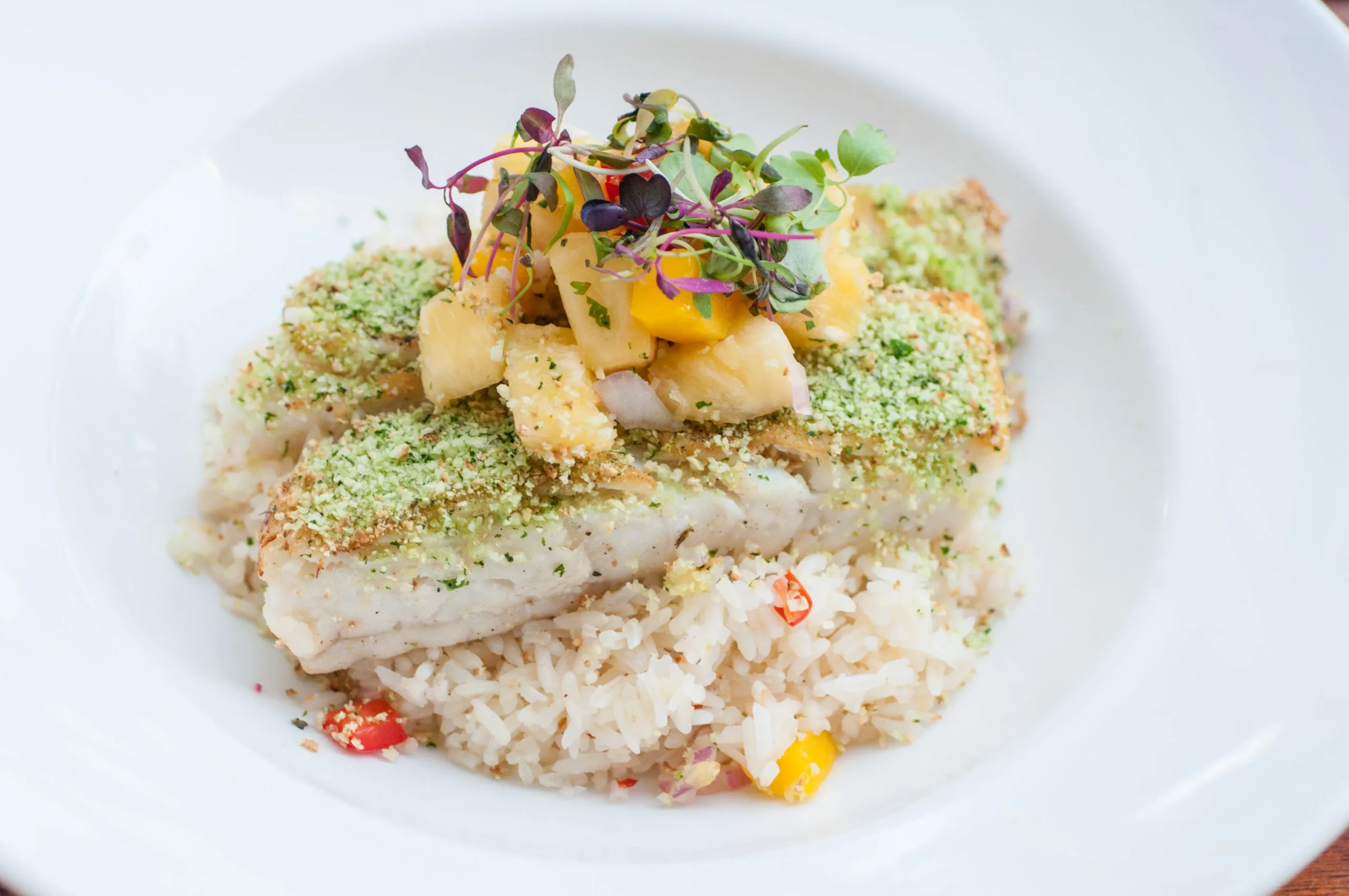 Coconut Cod with Pineapple Salsa
