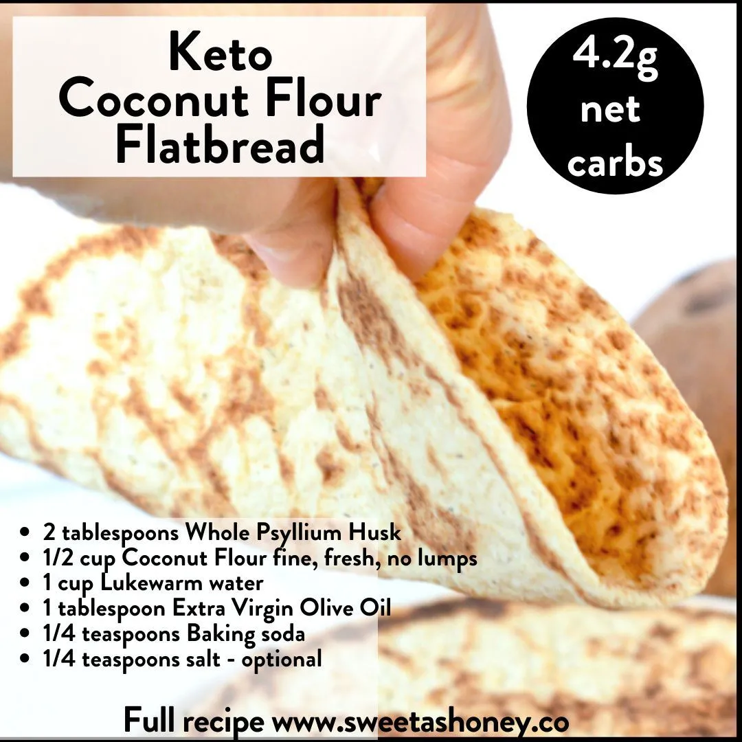 Coconut Flour Flatbread Vegan Keto Paleo