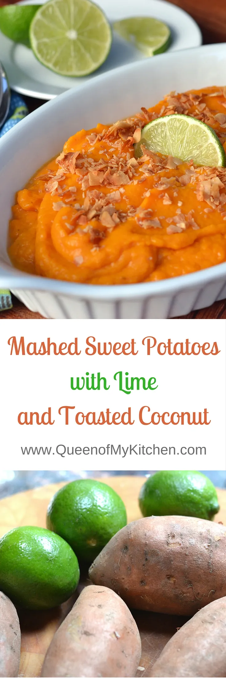 Coconut Lime Sweet Potatoes with Walnuts