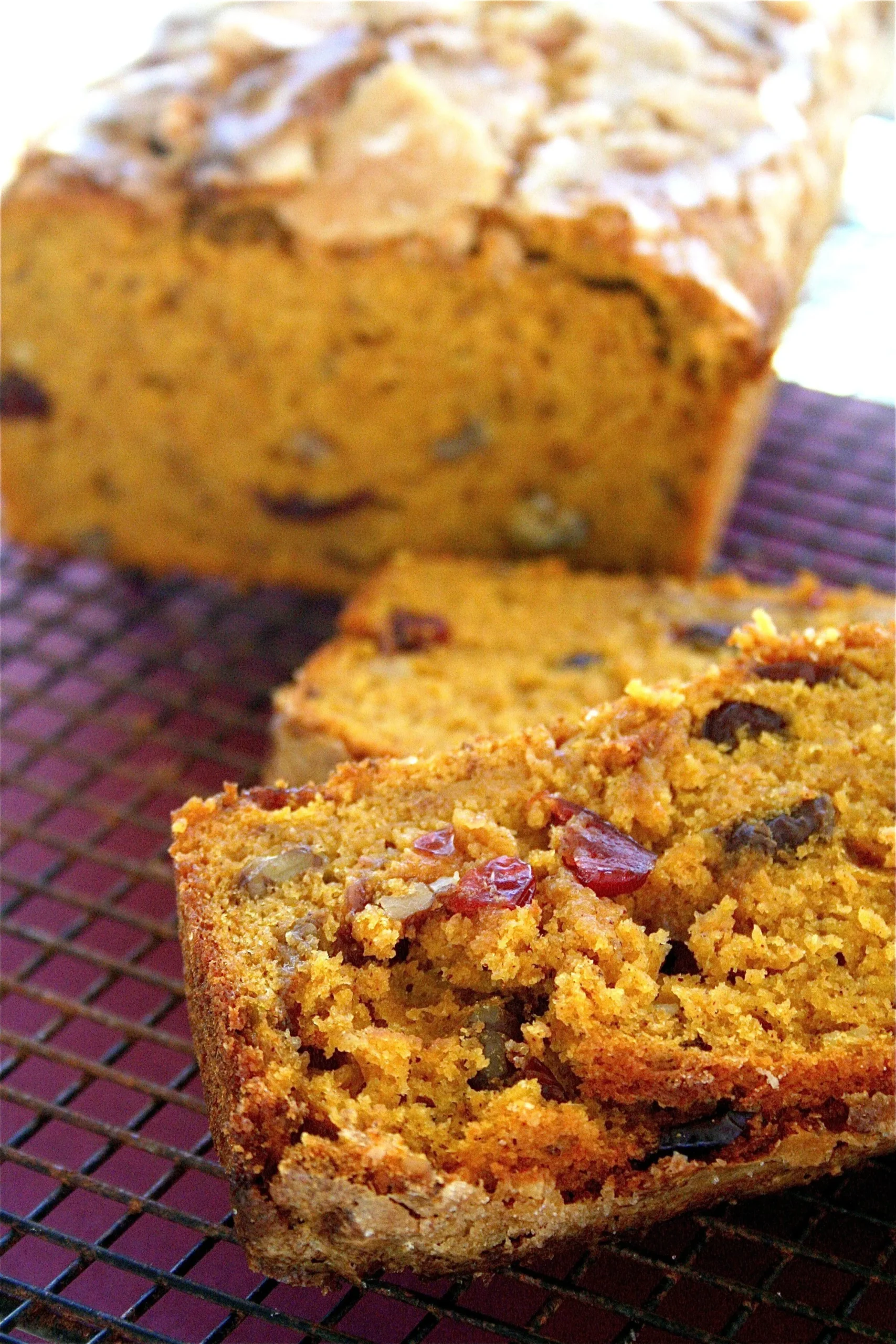 Coconut Pumpkin Cranberry Bread