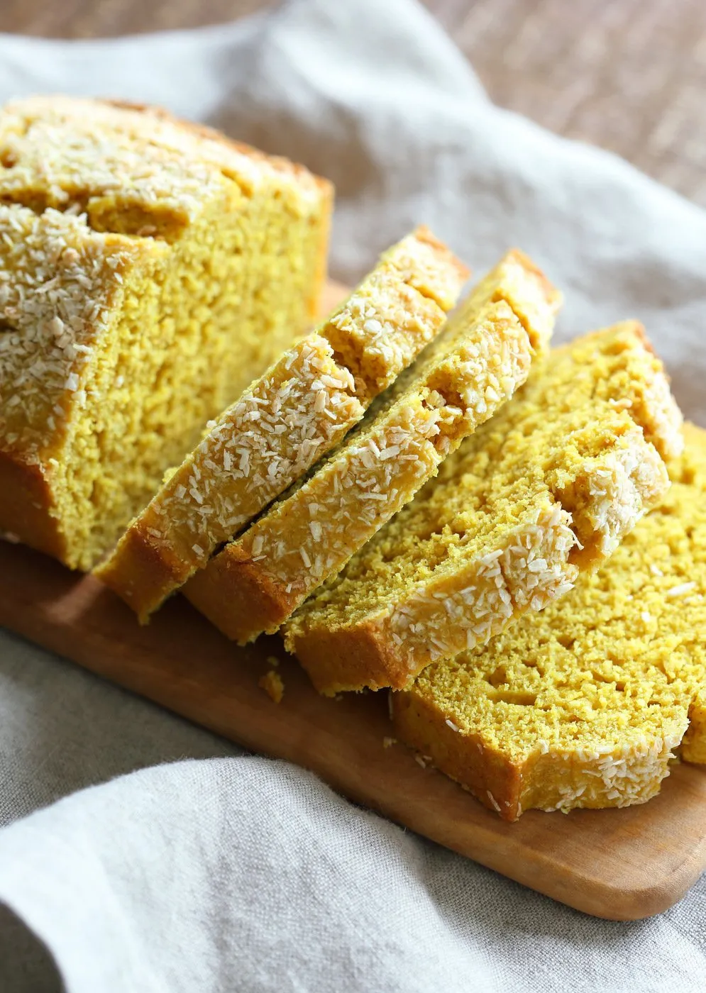 Coconut Turmeric Bread Golden Lemon Coconut Loaf