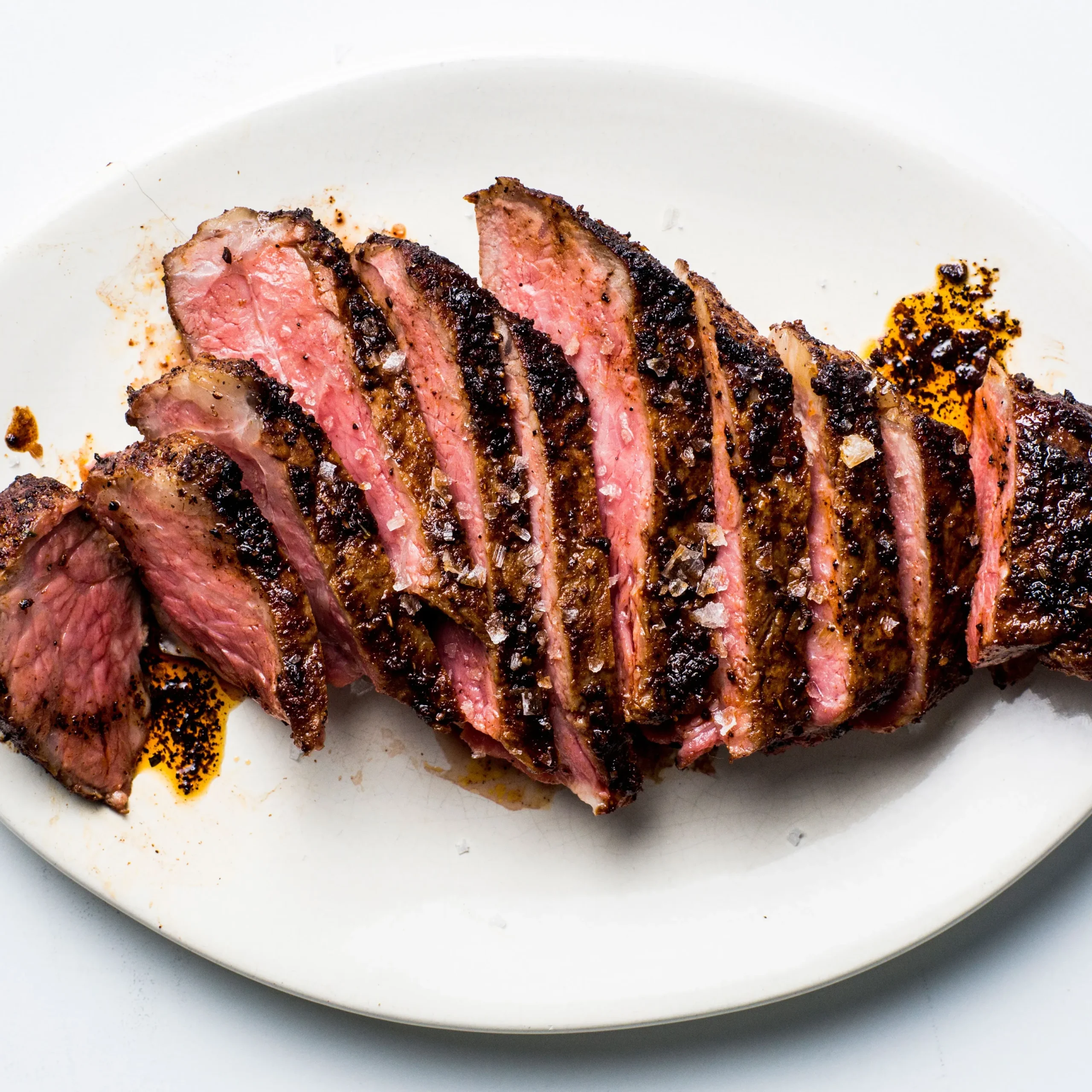 Coffee Rubbed Hangar Steak with Vanilla Tomato Relish