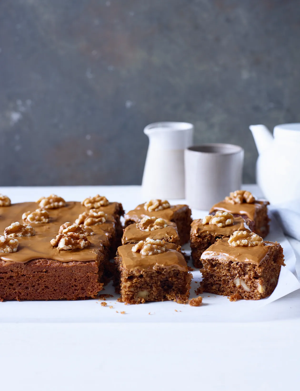 Coffee and Walnut Traybake