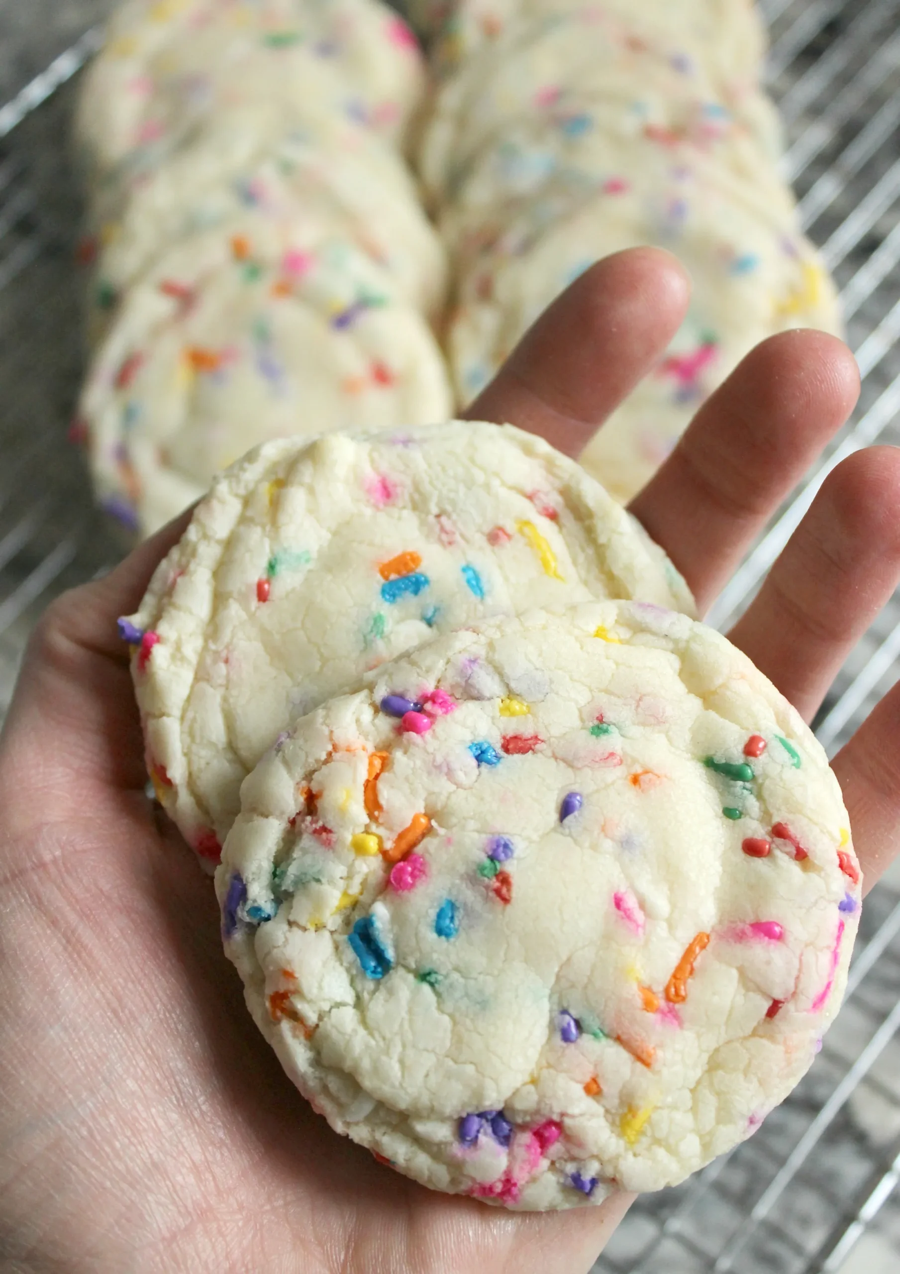 Confetti Cake Mix Cookies