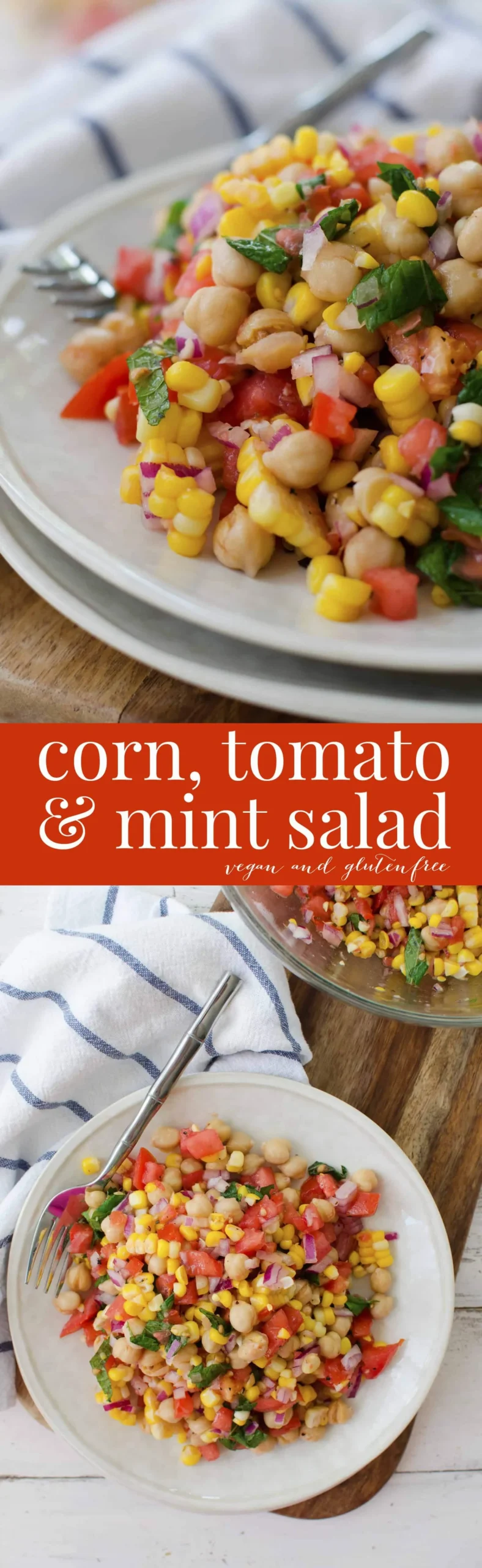 Corn Tomato Mint Salad (Vegan, Gluten-Free)