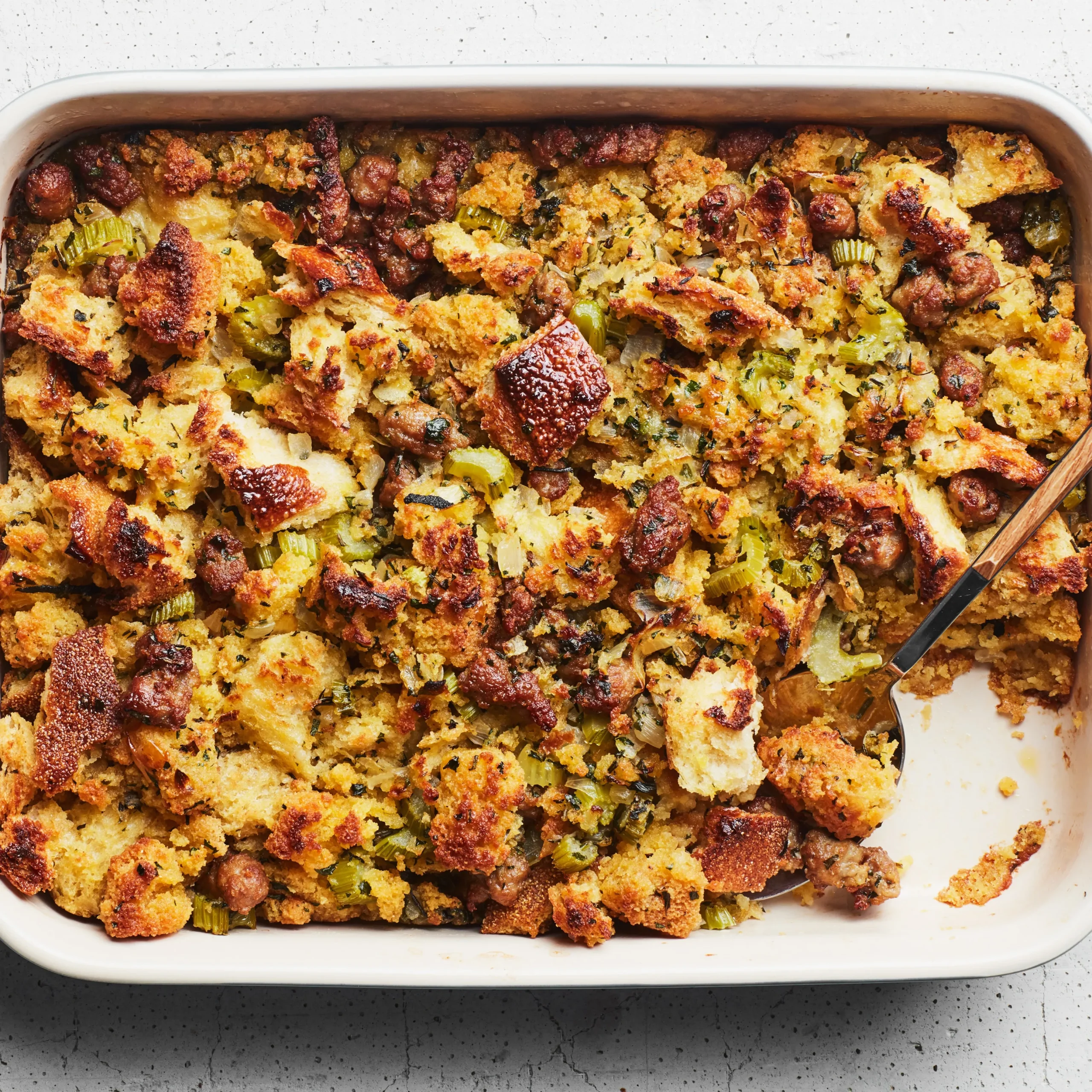 Cornbread and Sweet Italian Sausage Stuffing