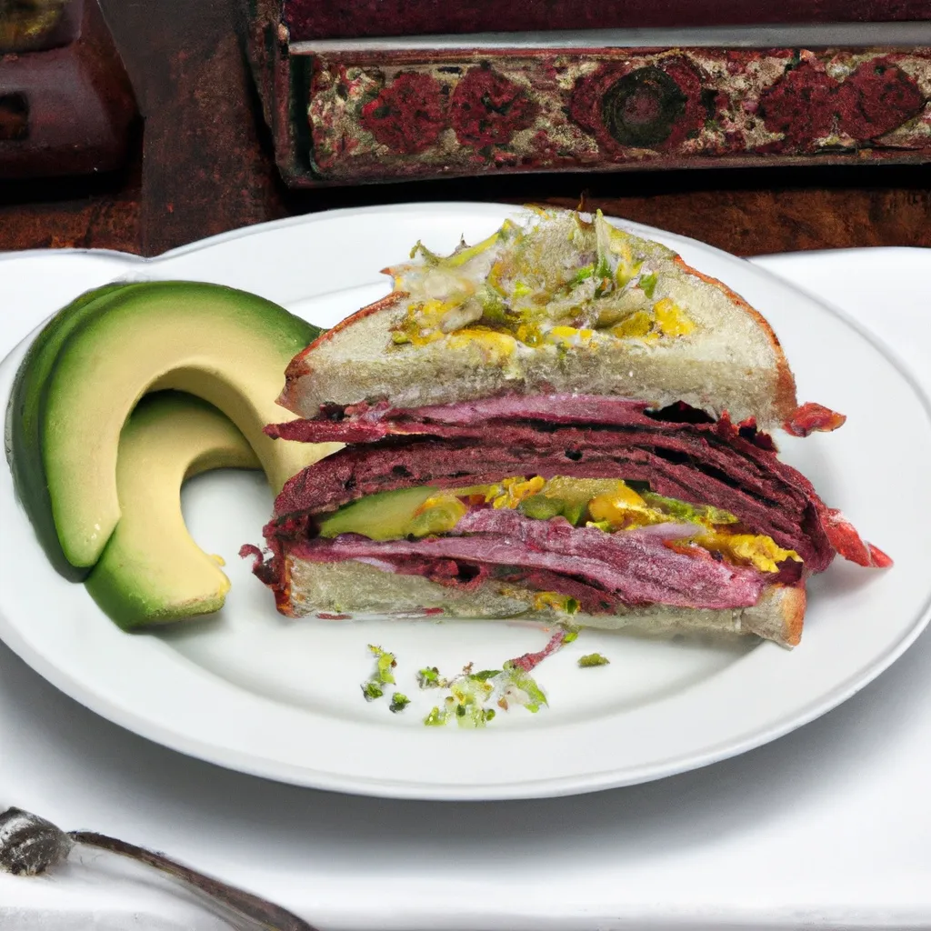 Corned Beef and Killarney Avocado Slaw Sandwich