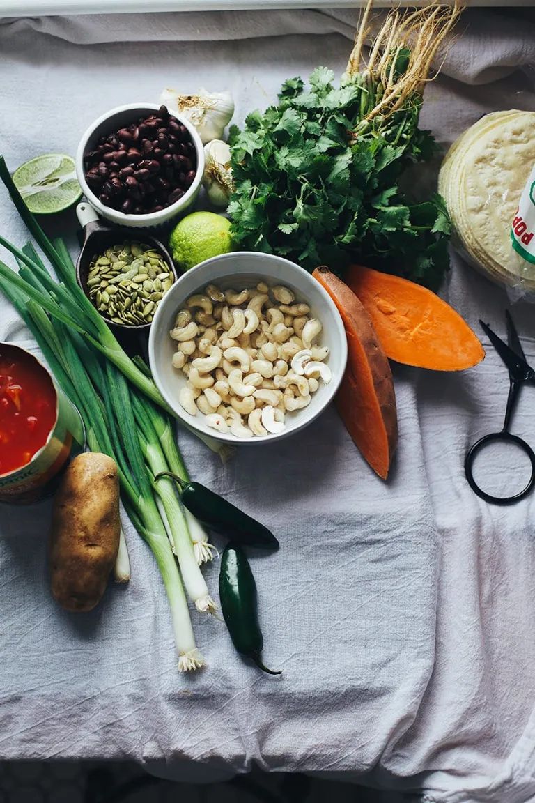 Cozy Vegan Enchiladas w Lime Cream