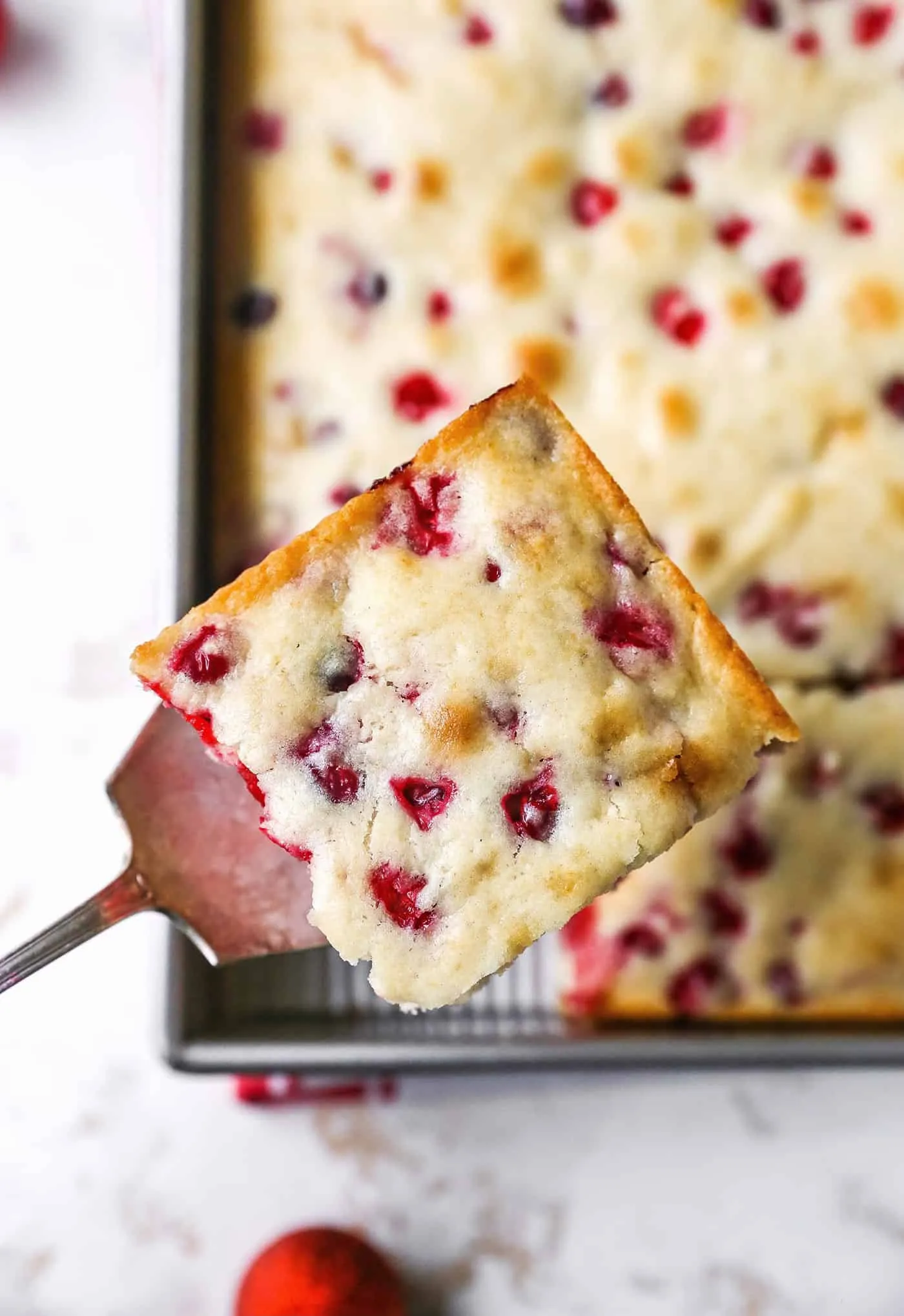 Cranberry Christmas Cake with Butter Sauce