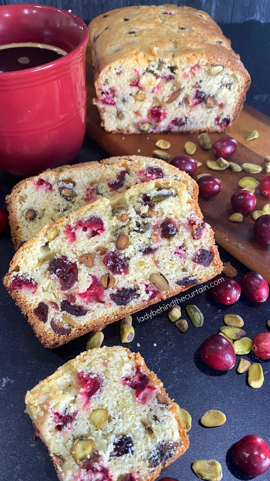 Cranberry Orange Pistachio Bread