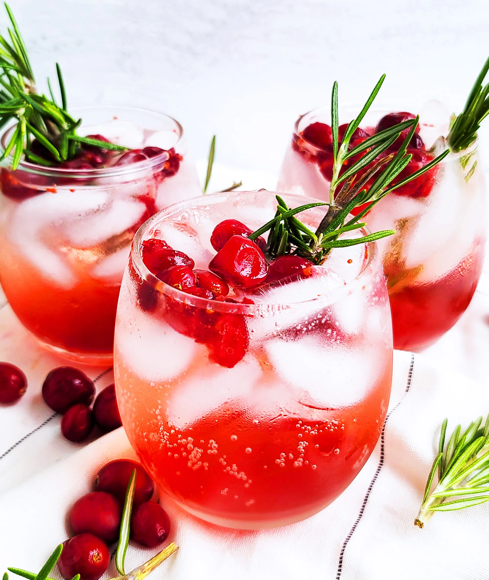 Cranberry Orange and Rosemary Shrub Mocktail