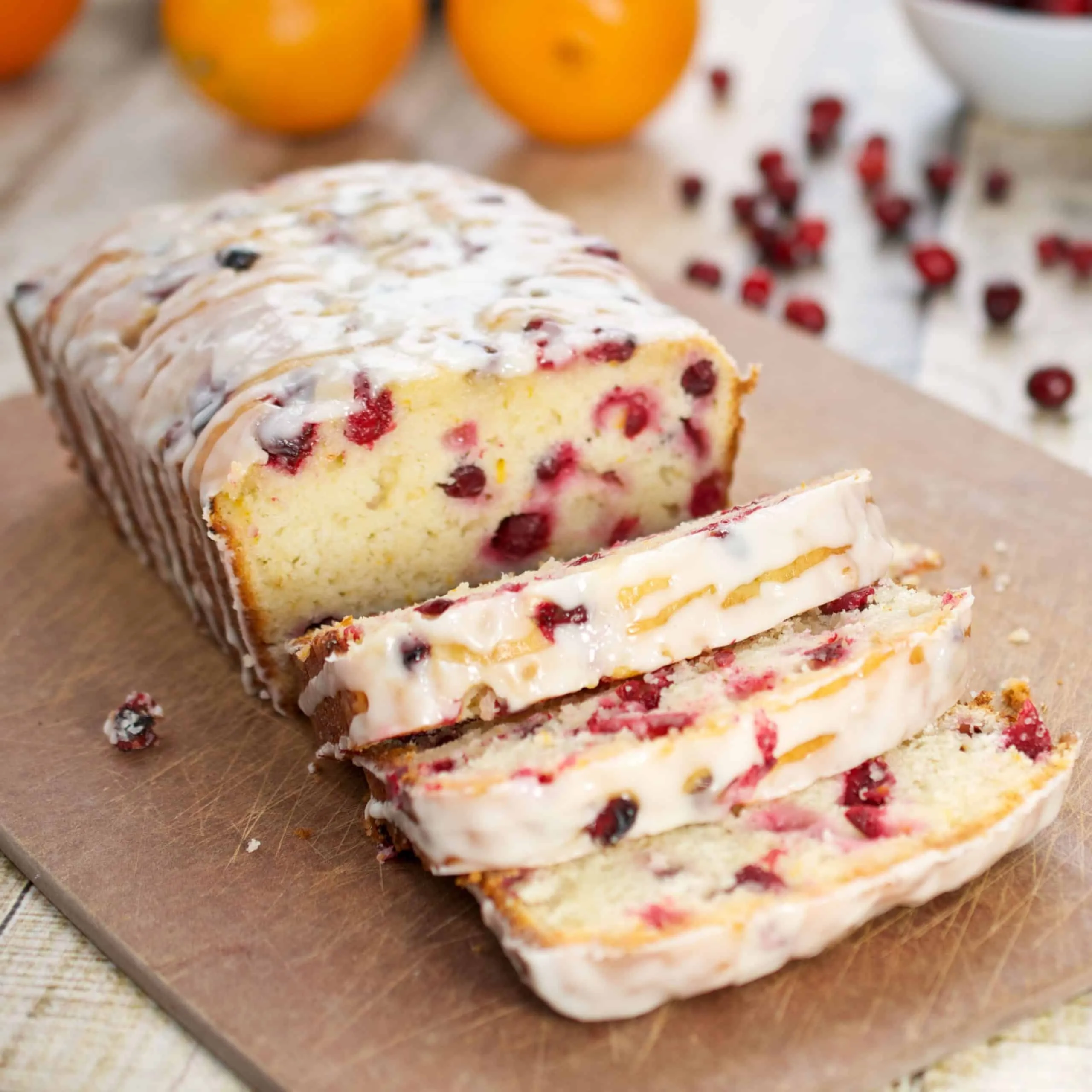 Cranberry Quick Bread with Orange Glaze