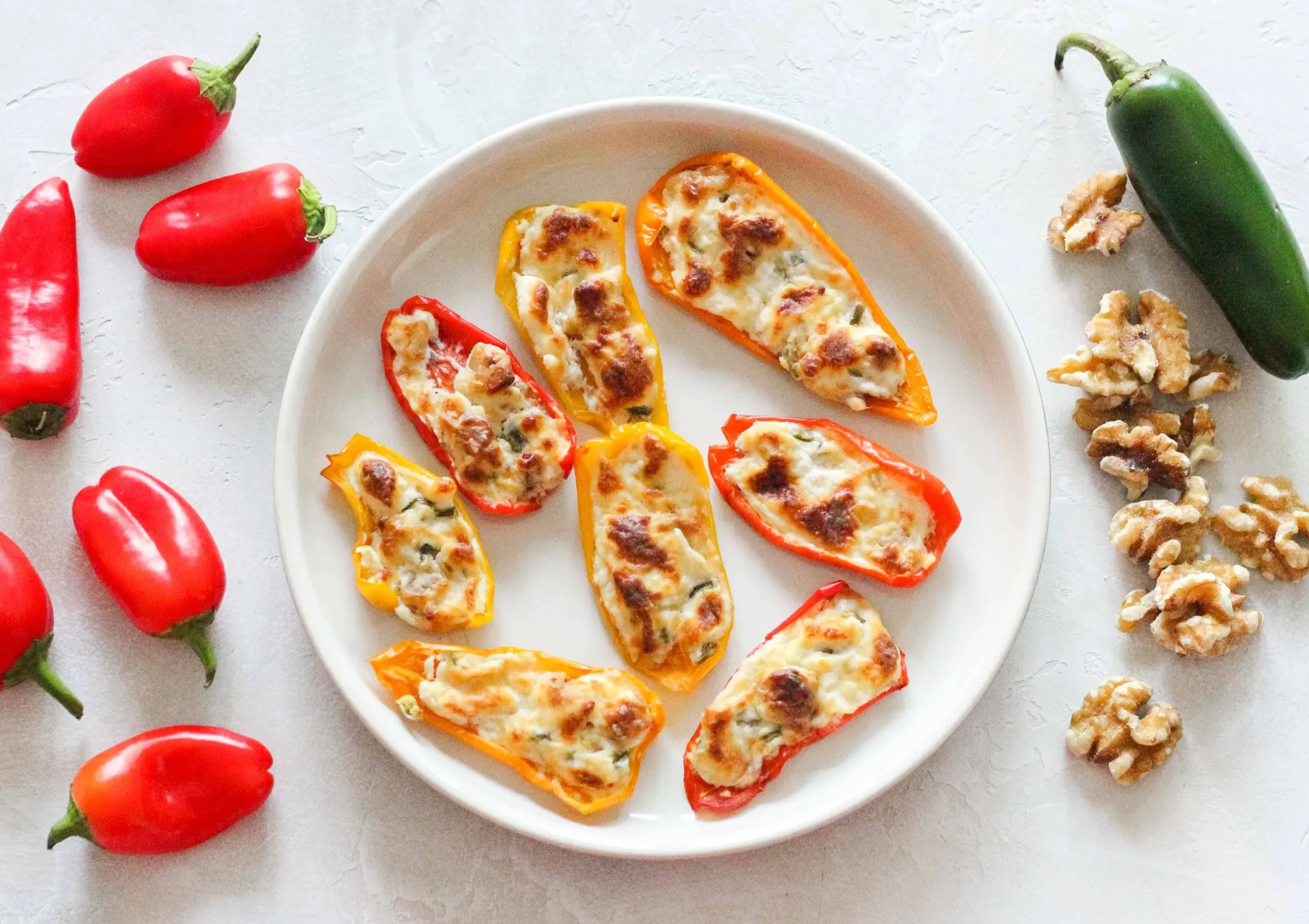 Cream Cheese Stuffed Baby Bell Peppers