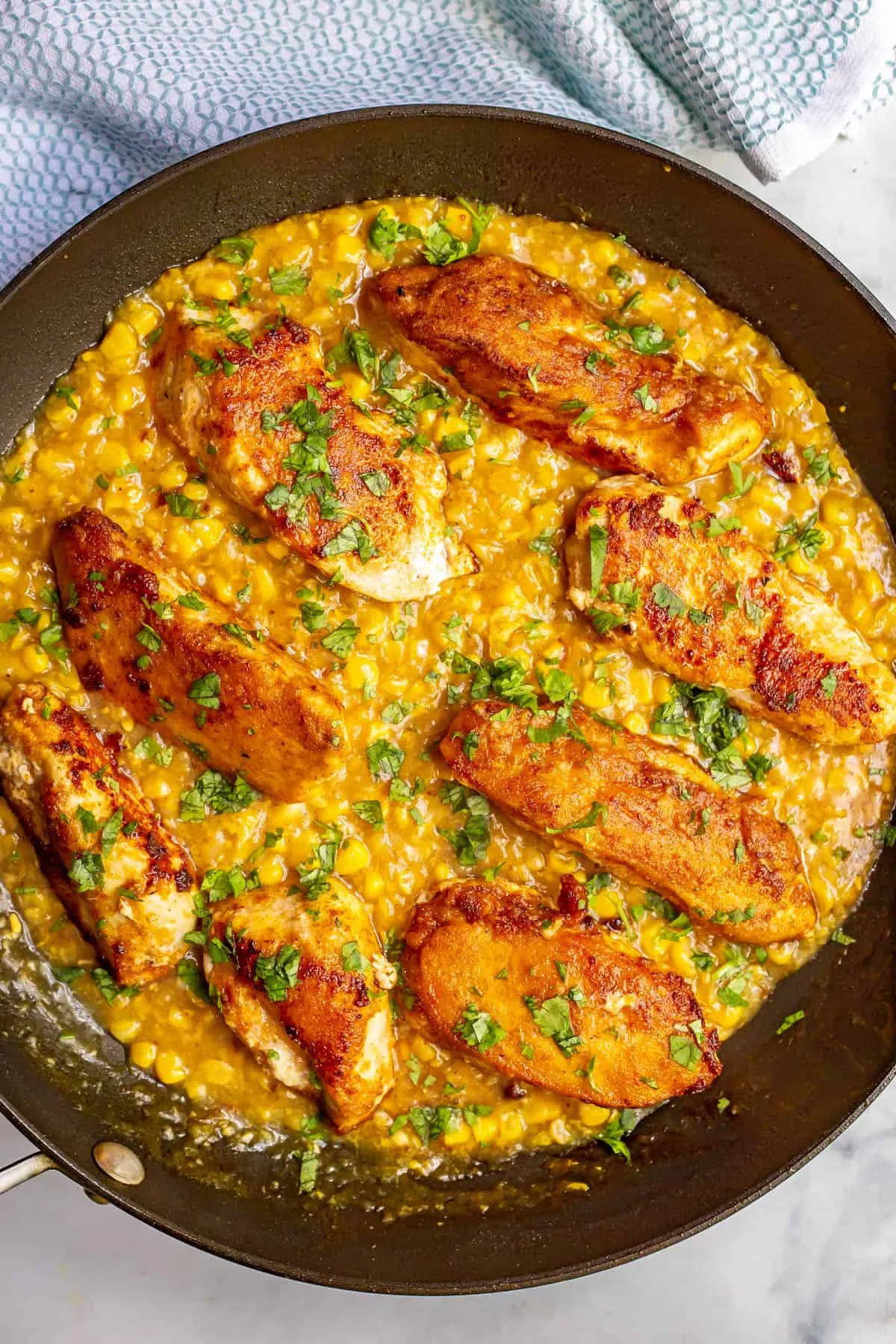 Creamed Corn Skillet Chicken