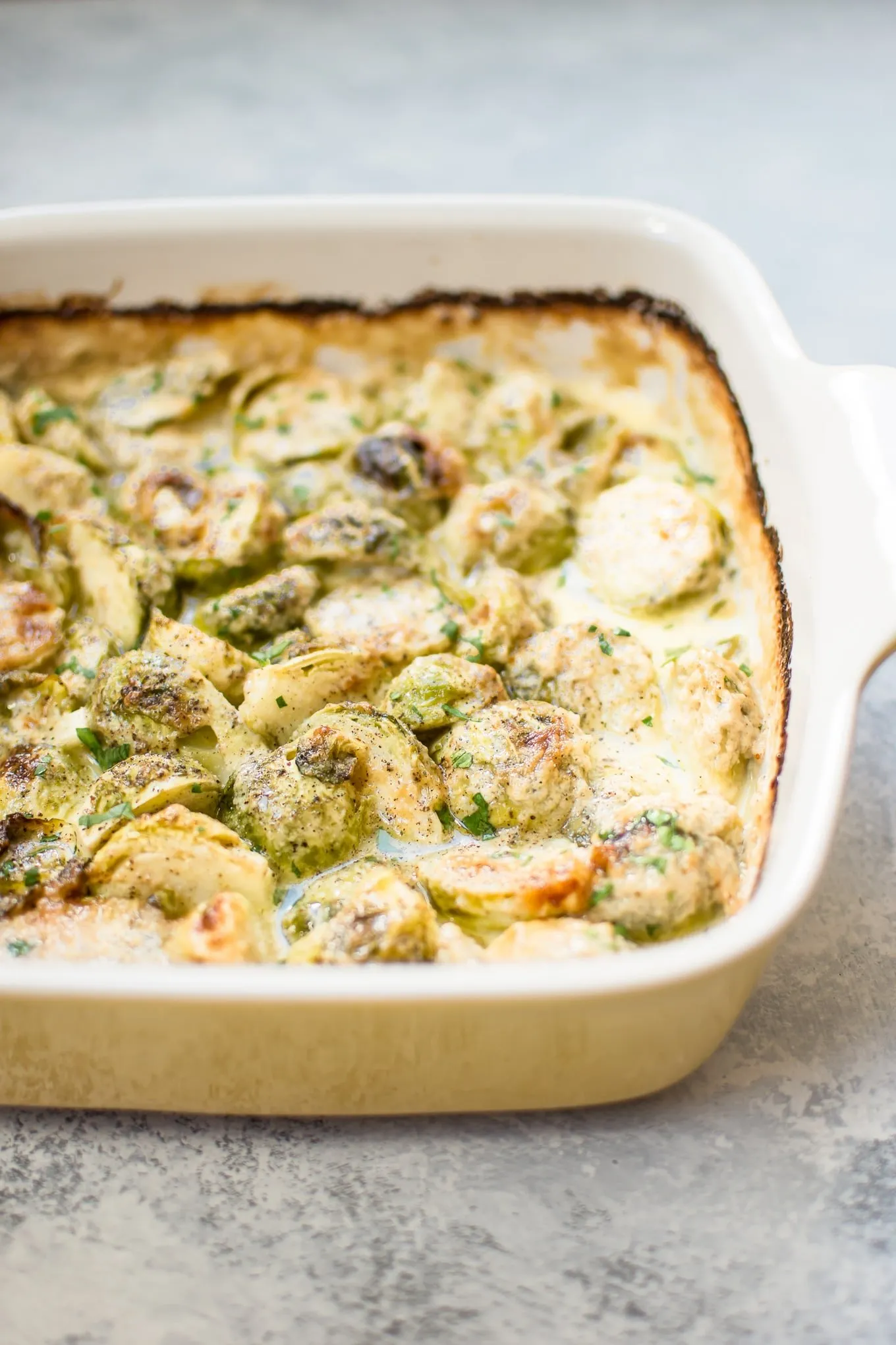 Creamy Brussels Sprouts Bake