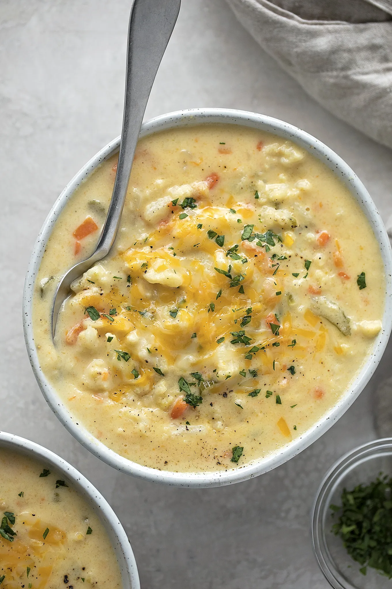 Creamy Cauliflower Cheese Soup with Smoked Paprika