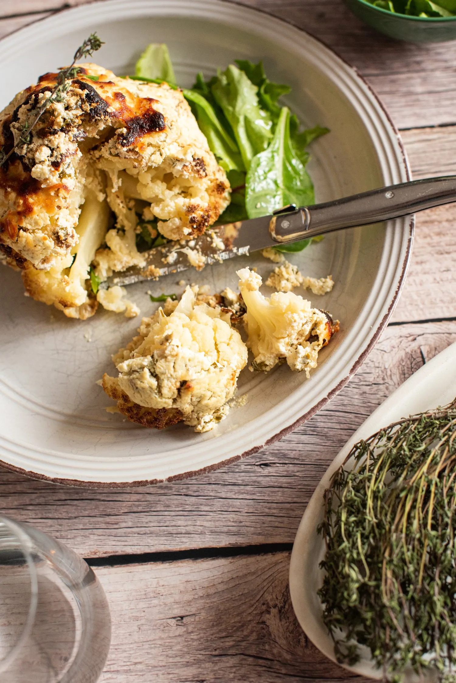 Creamy Cauliflower with Goat Cheese