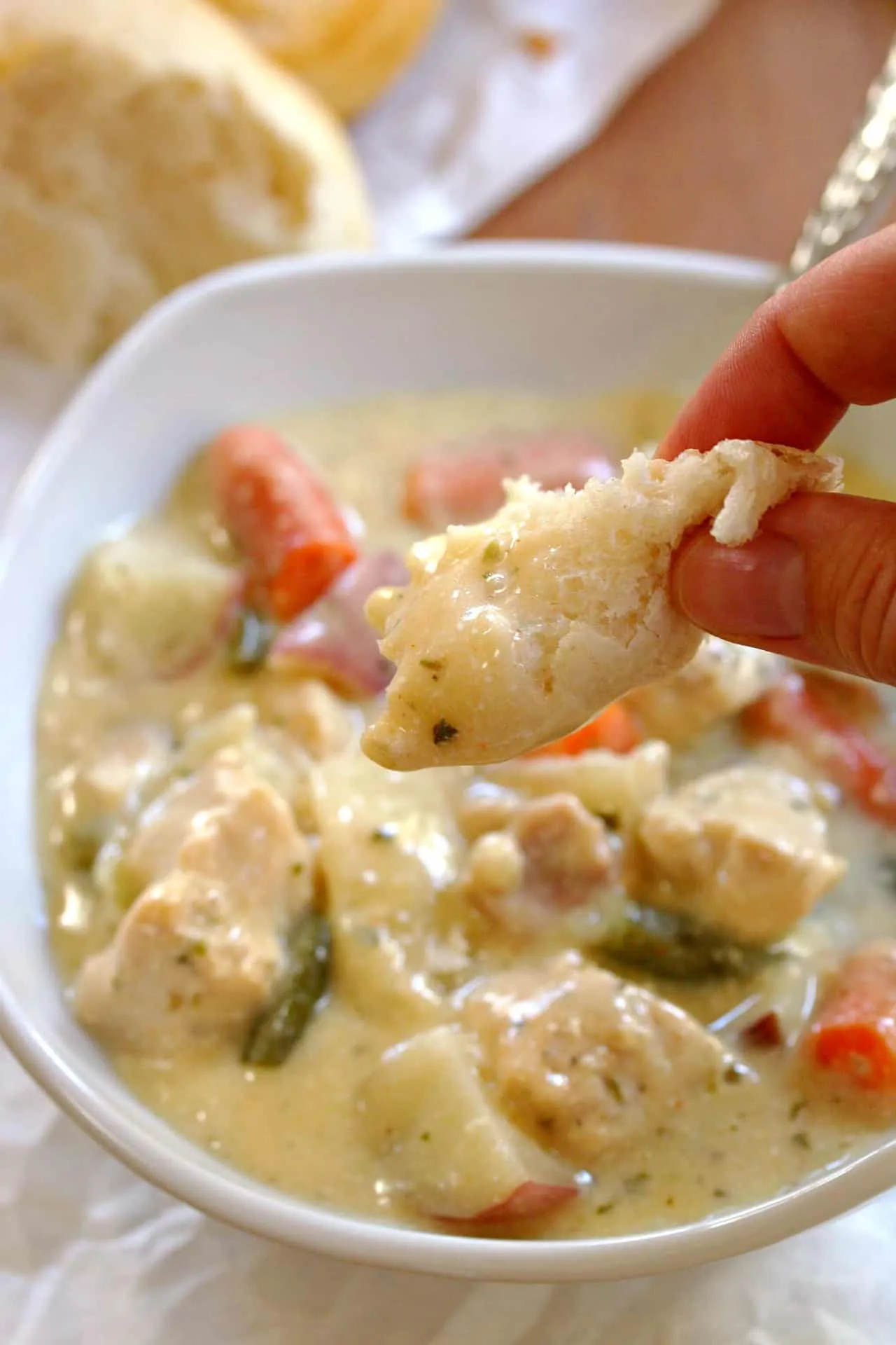 Creamy Chicken Farro Stew Crock Pot