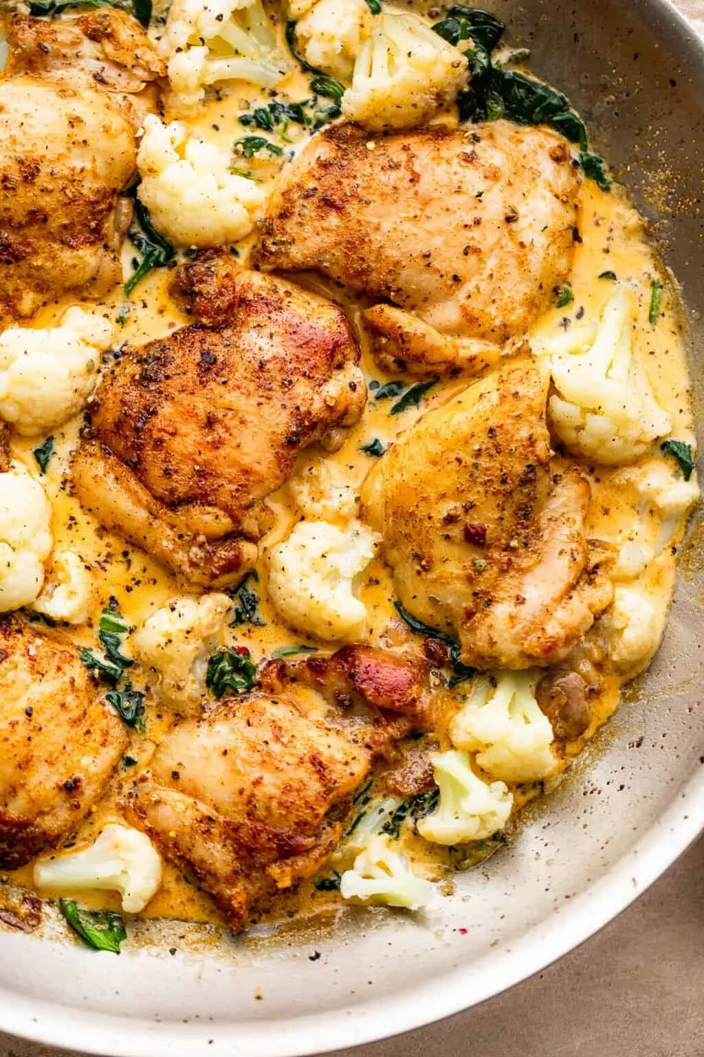 Creamy Italian Crock Pot Chicken and Cauliflower
