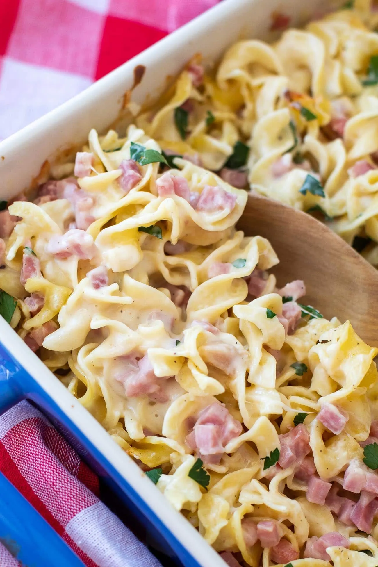 Creamy Noodles with Ham