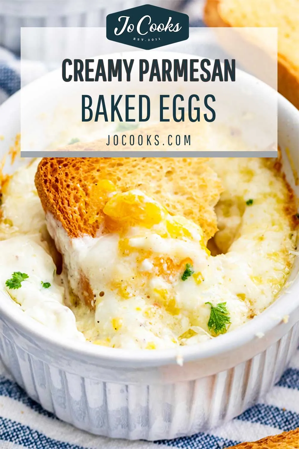 Creamy Parmesan Baked Eggs